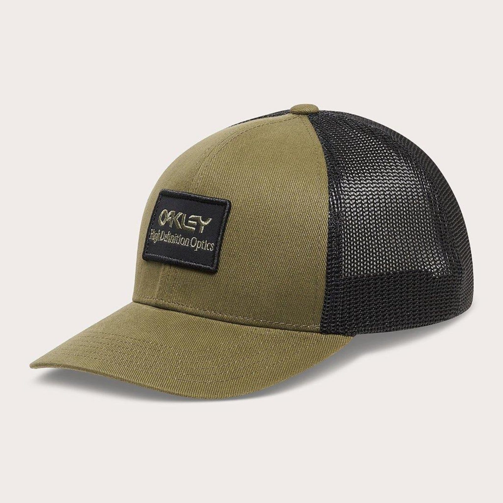 Vista principal Boné Oakley Aba Curva B1B HDO Patch Trucker SM26 Army Green Oakley verde green