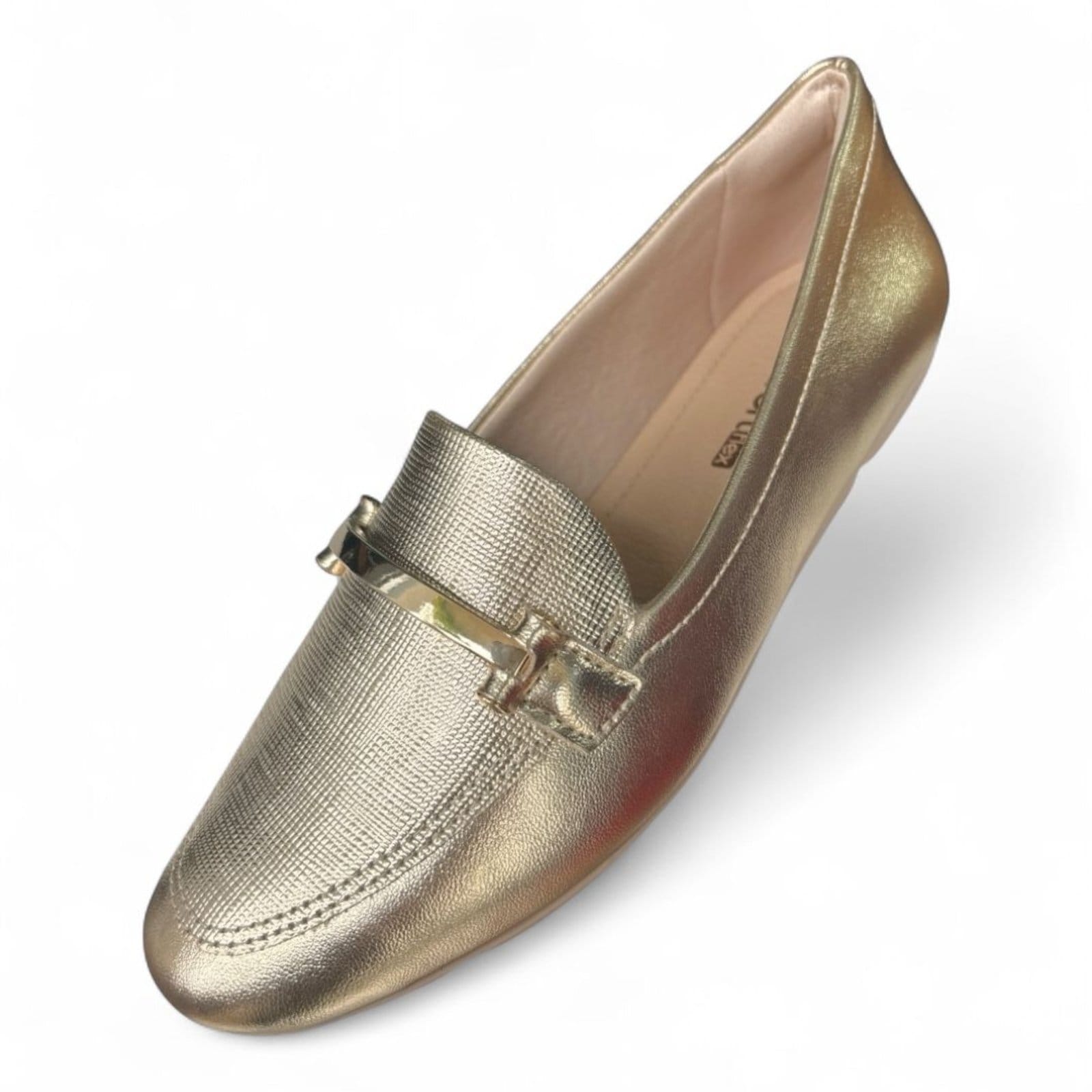 Vista 2 Mocassim Feminino Casual Ouro Flexível Comfortflex 2563404-7 Comfortflex dourado