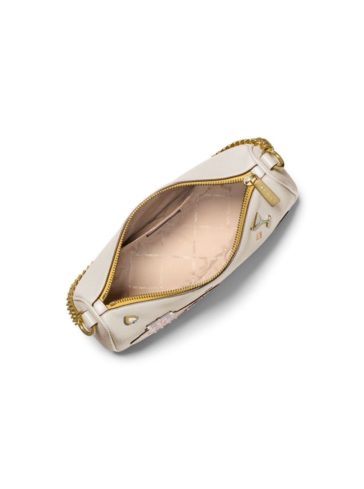 Vista 2 Bolsa Transversal Carmela Média 35F5G1QC6V289 Michael Kors branco