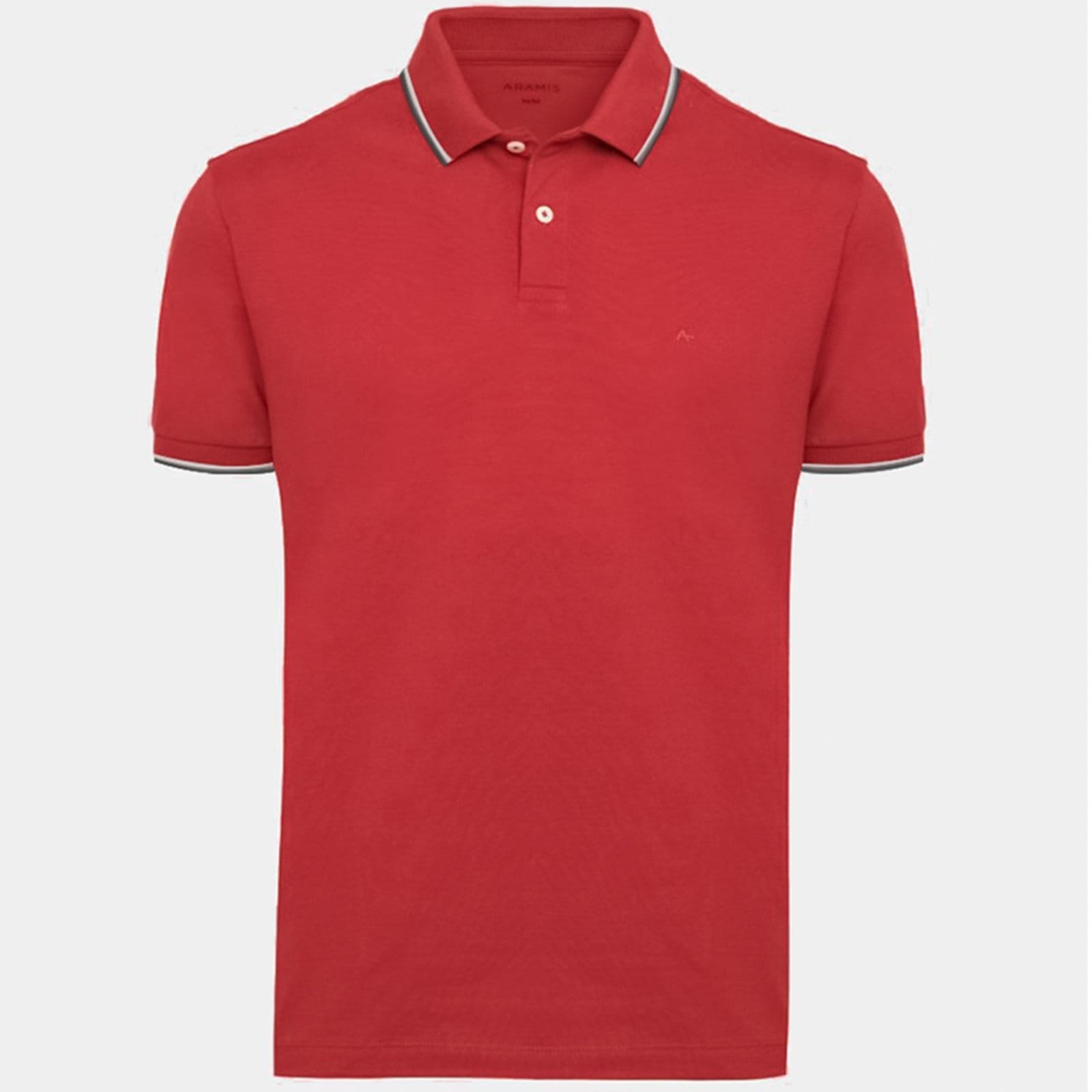 Vista principal Camisa Polo Aramis Basic 4 Frisos Ve26b Masculino Aramis vermelho
