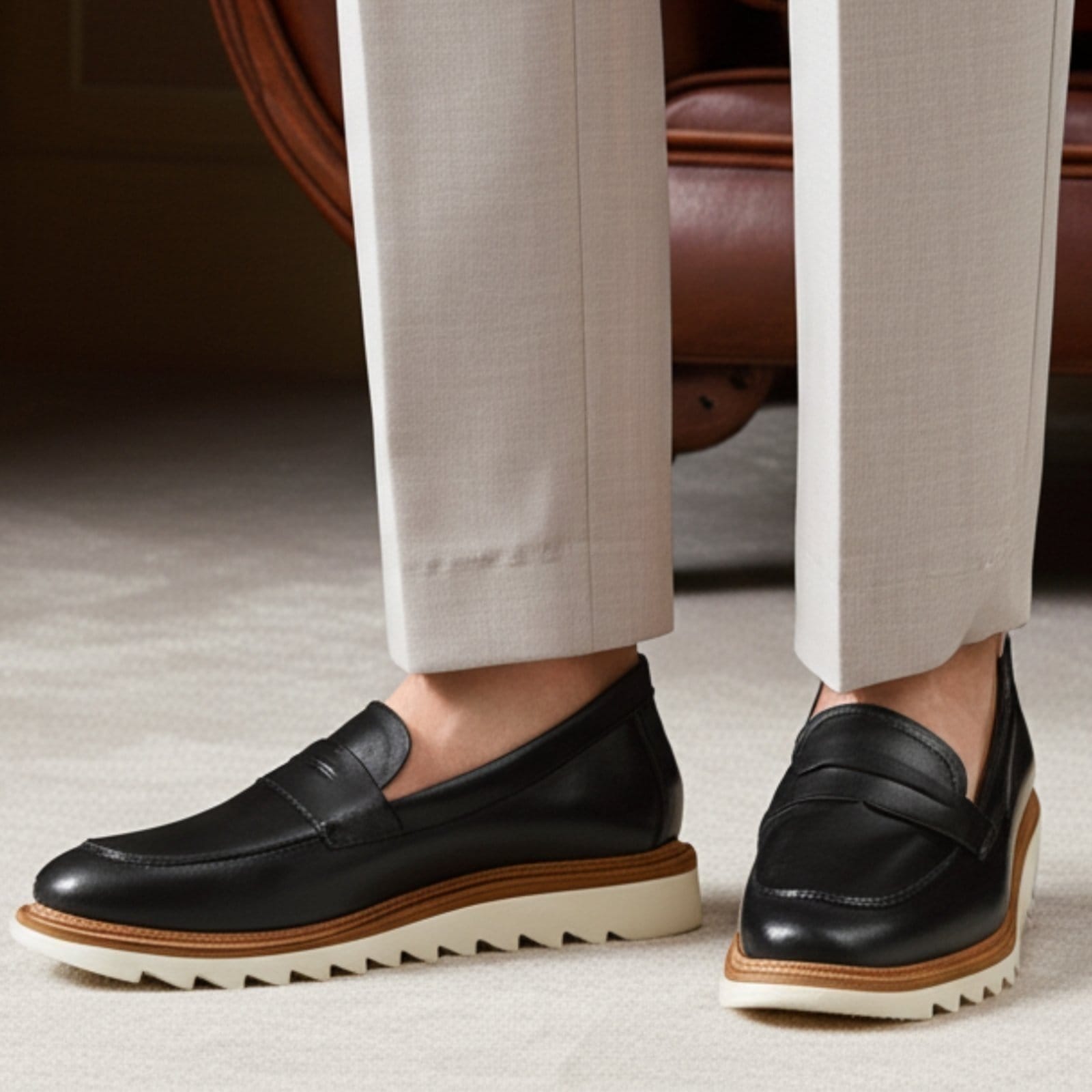 Mocassim Loafer Penny Masculino GuGi Social Confortável Com Sola Tratorada