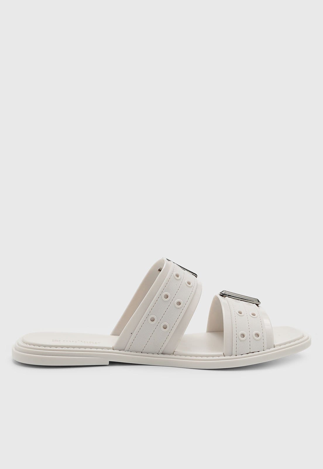 Vista 2 Rasteira Feminina Melissa Duas Tiras Branca Melissa branco