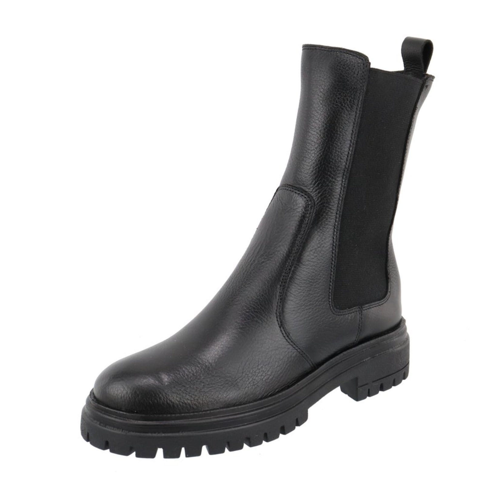 Vista 2 Bota Coturno Chelsea Em Couro Maria Paula Cano Médio MARIA PAULA preto