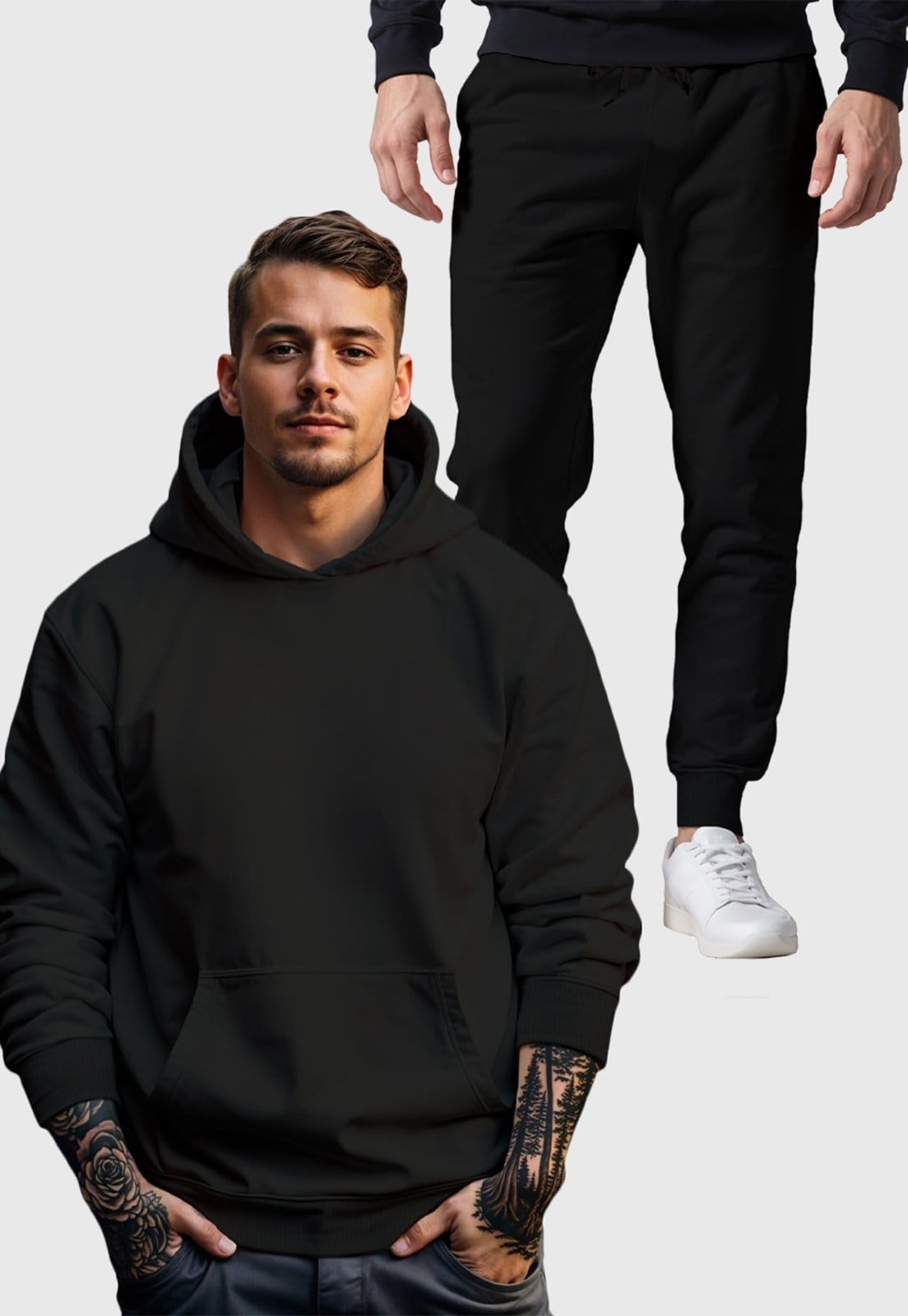 Conjunto Blusa e Calça Moletom Liso Masculino Benellys