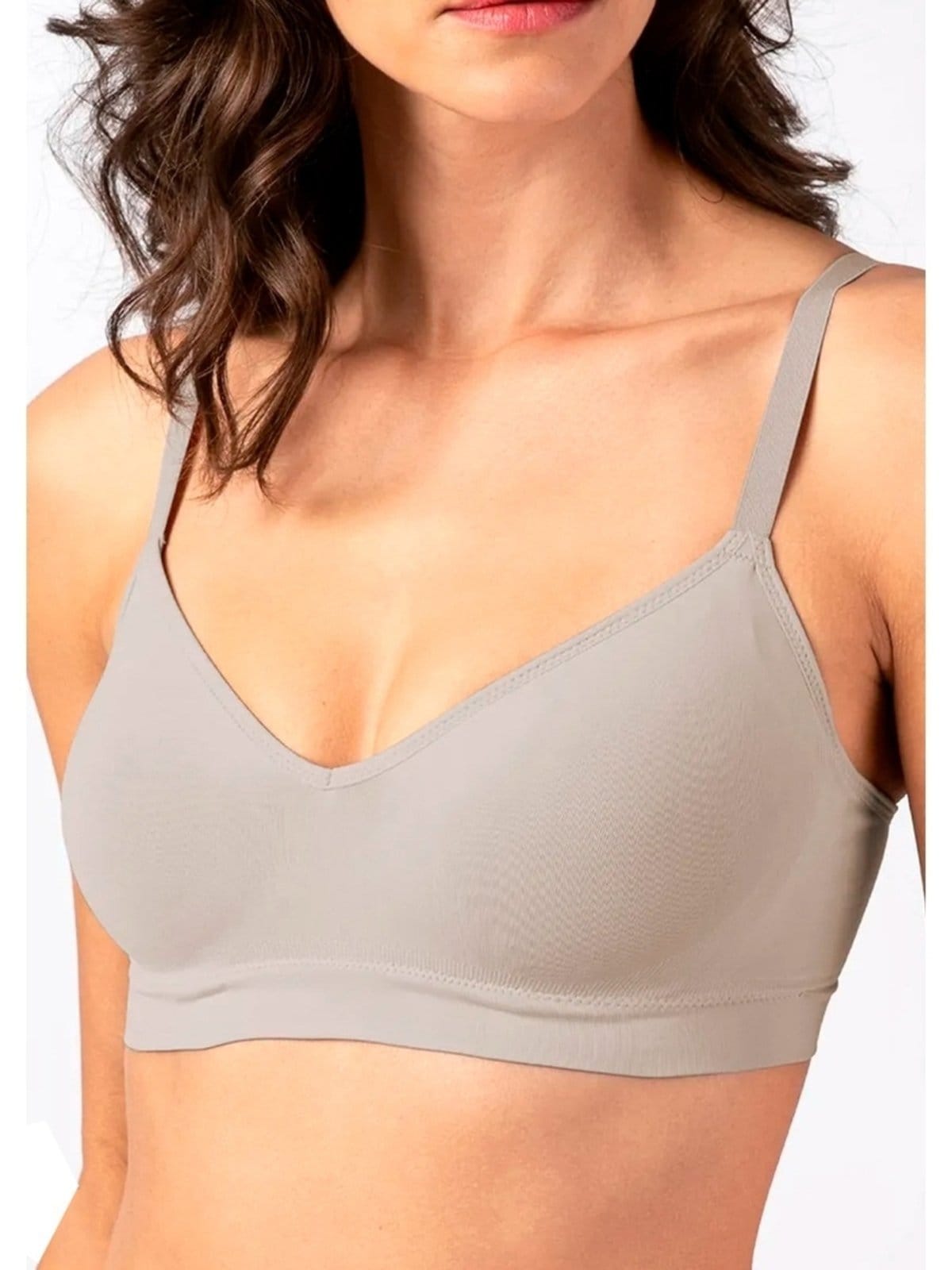 Vista 2 Kit com 2 Sutiãs sem Aro com Bojo Liz 51710 Taça B Liz bege