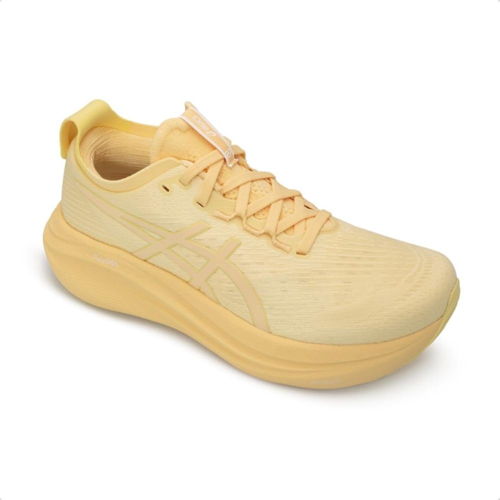 Vista 2 Tênis Asics Masculino Gel-Nimbus 27 Lite-Show Corrida ASICS laranja
