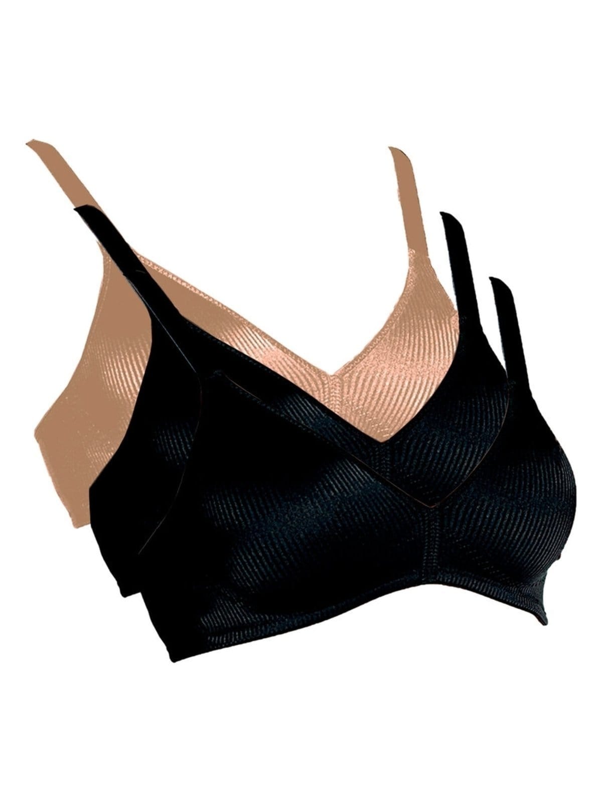 Vista principal Kit com 3 Sutiãs sem Aro e sem Bojo Moderato Demillus 61100 Demillus preto