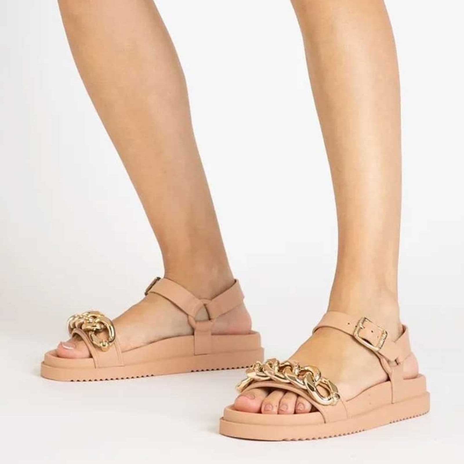 Vista 2 Sandália Feminina Much Avelã Petite Jolie PJ7312 Petite Jolie bege