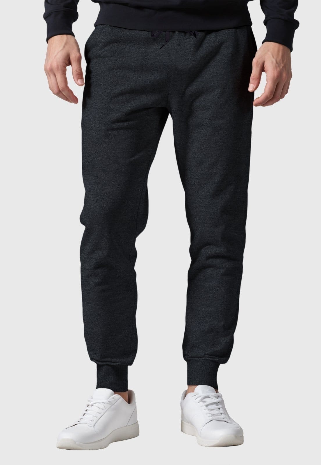 Vista 2 Kit 3 Calças Moletom Flanelado Masculino Lisas Benellys Cinza Chumbo Benellys preto