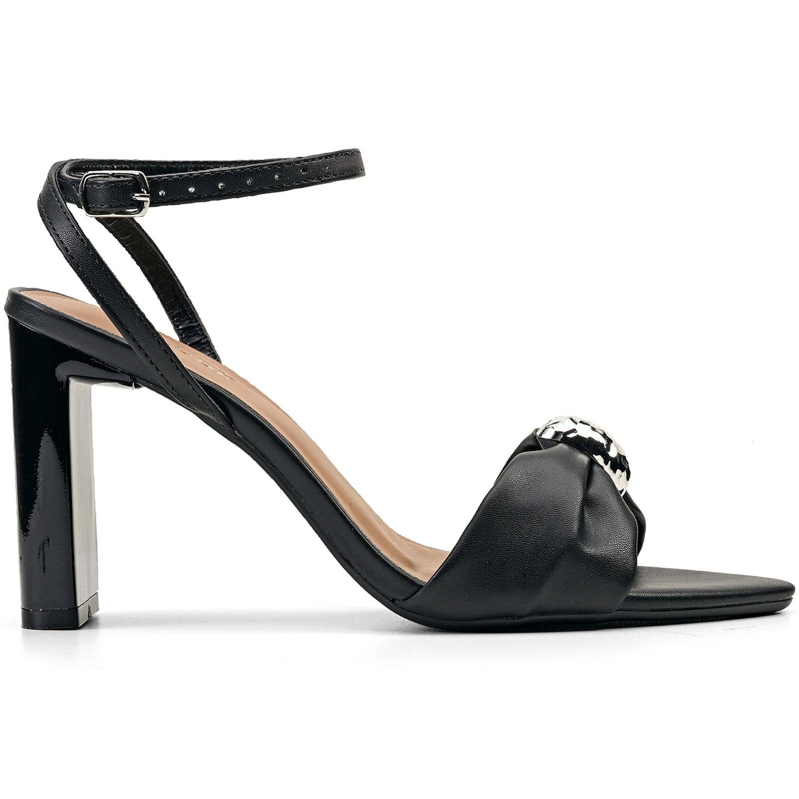 Vista principal Sandália Feminina Salto Bloco Festas Elegente Salook preto