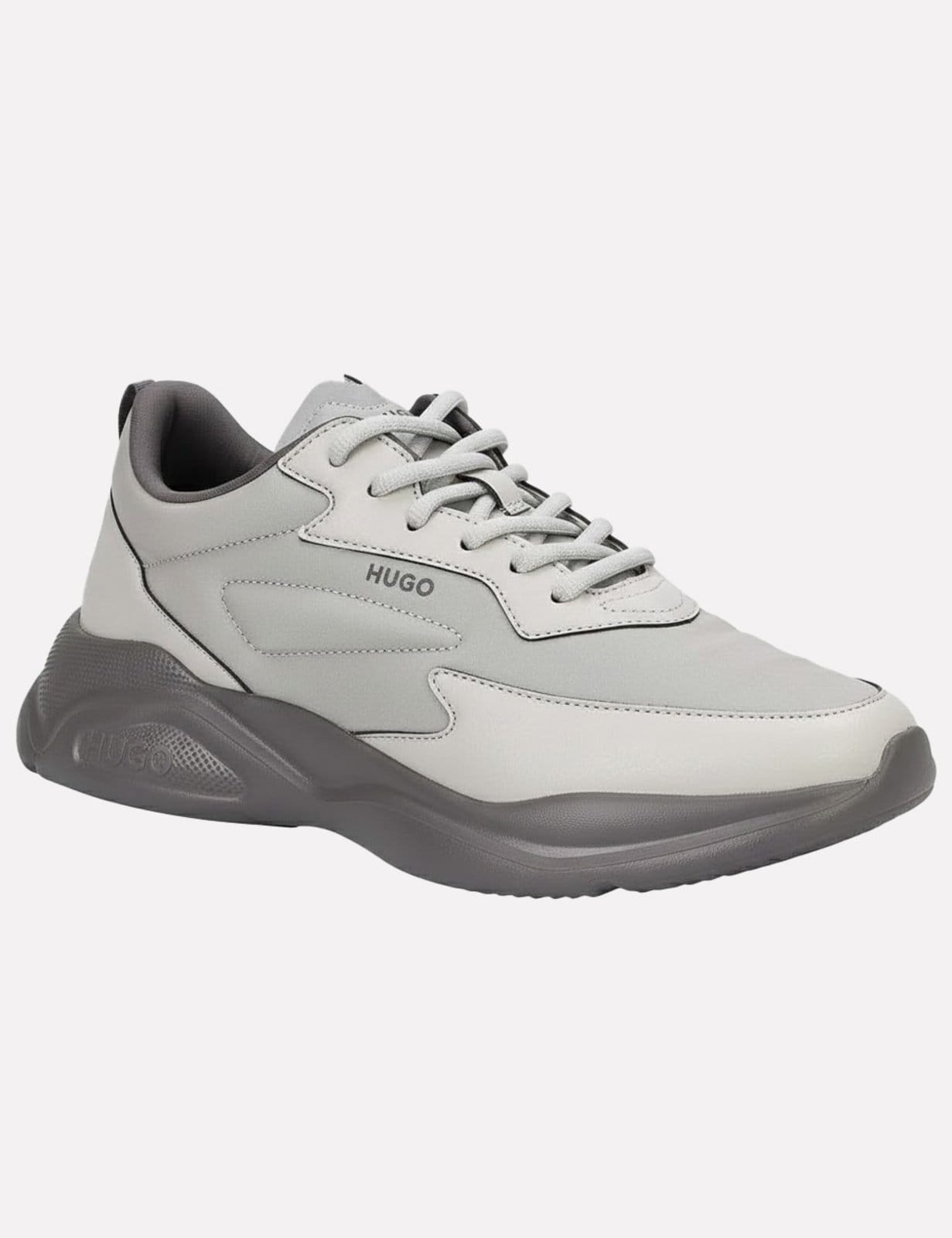 Vista 2 Tênis Hugo Boss Masculino Leon Runn Puny Hugo Boss cinza