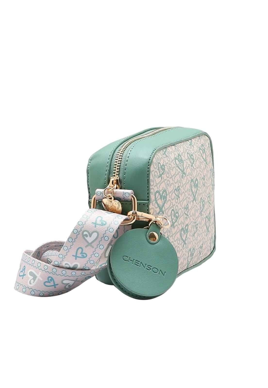 Vista 2 Bolsa Feminina Chenson Original Little Heart Transversal 3484968 Chenson verde