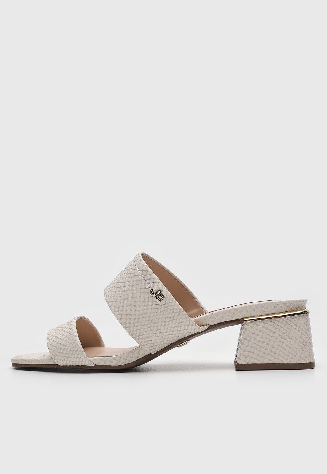 Vista principal Tamanco Jorge Bischoff de Couro Snake Off-White Jorge Bischoff off-white white