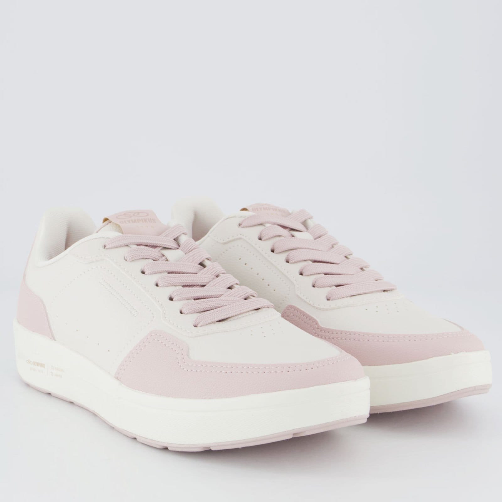 Vista 2 Tênis Olympikus Versa Feminino Off White e Lilás OLYMPIKUS branco white