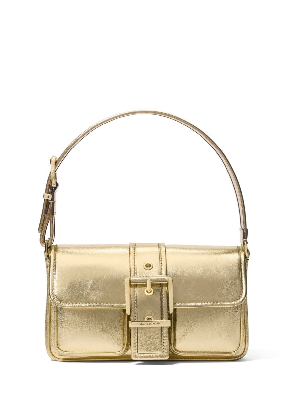 Vista principal Bolsa De Ombro Colby Média De Couro Metalizado 30R5gbal8m740 Michael Kors dourado