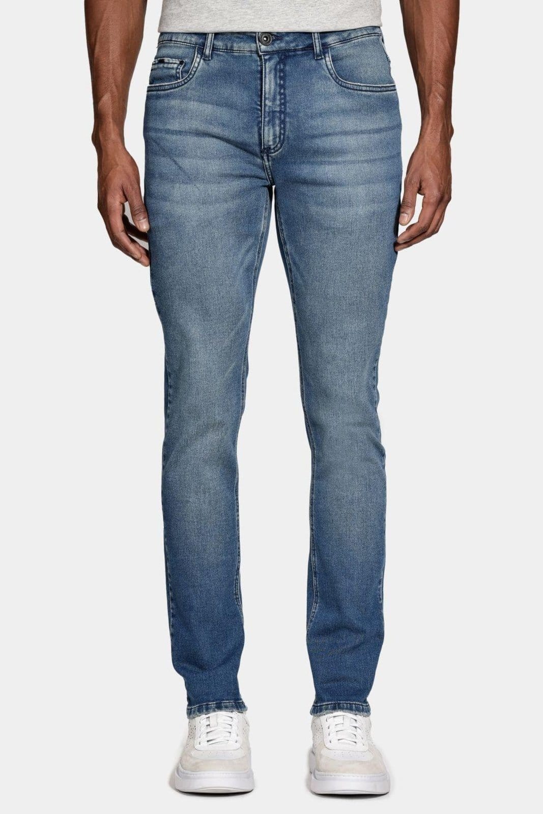 Vista 2 Calça Aramis Jeans Slim Comfort Vintage Medio Aramis azul