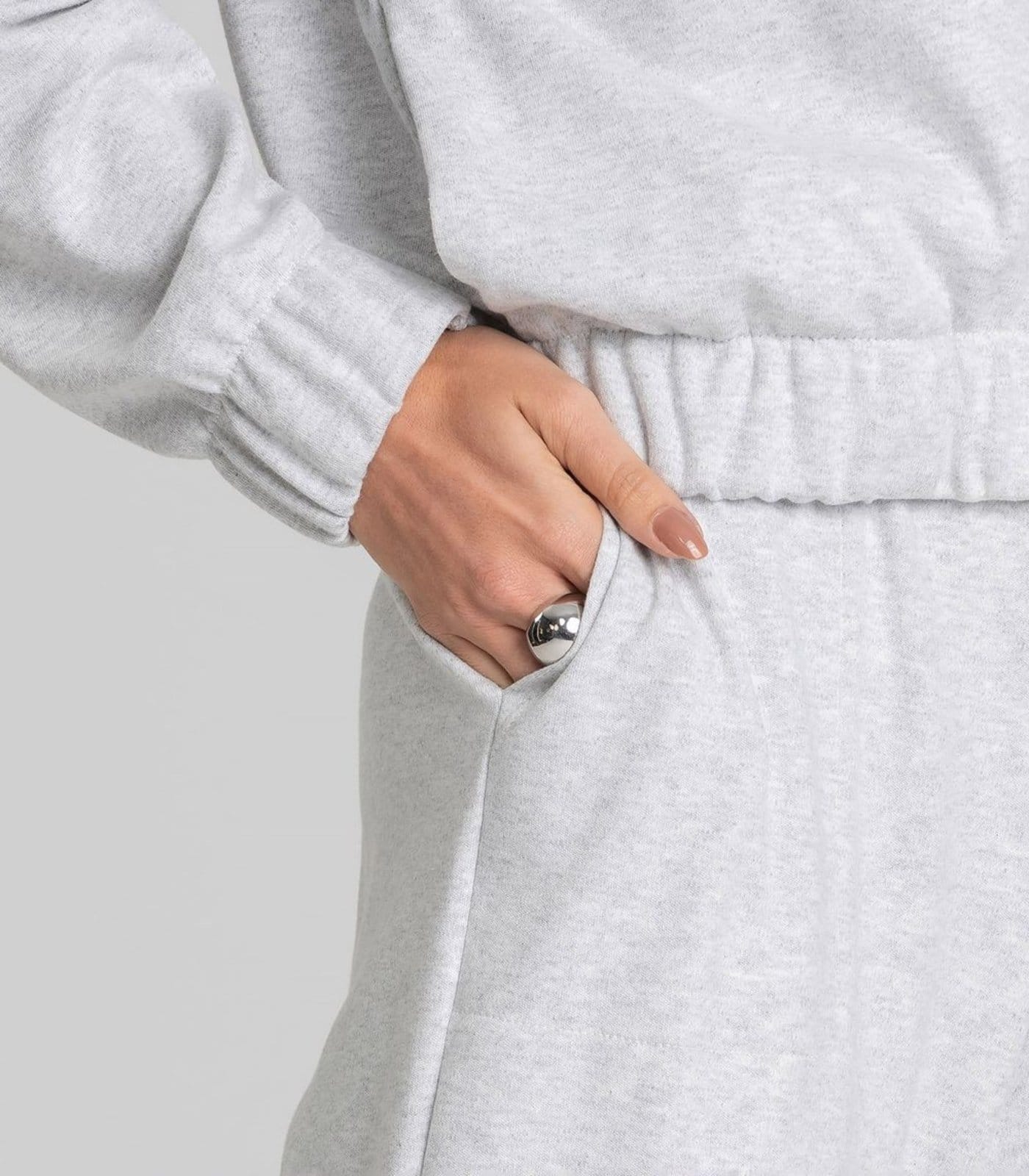 Vista 2 Calça Feminina Pantalona em Suedine Dianna Dianna cinza