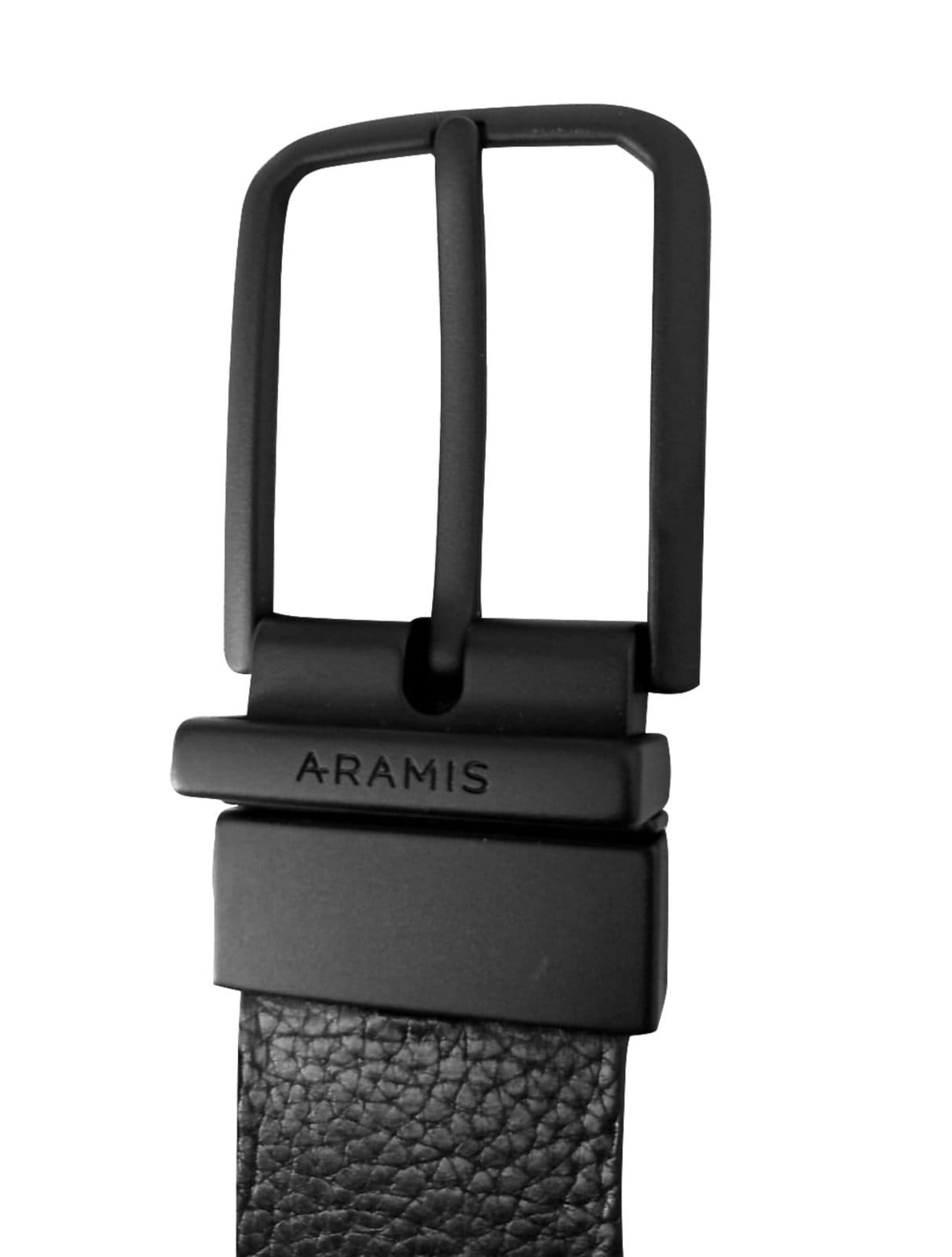 Vista 2 Cinto Aramis Masculino Couro Dupla Face Floater Liso Café/Preto Aramis marrom