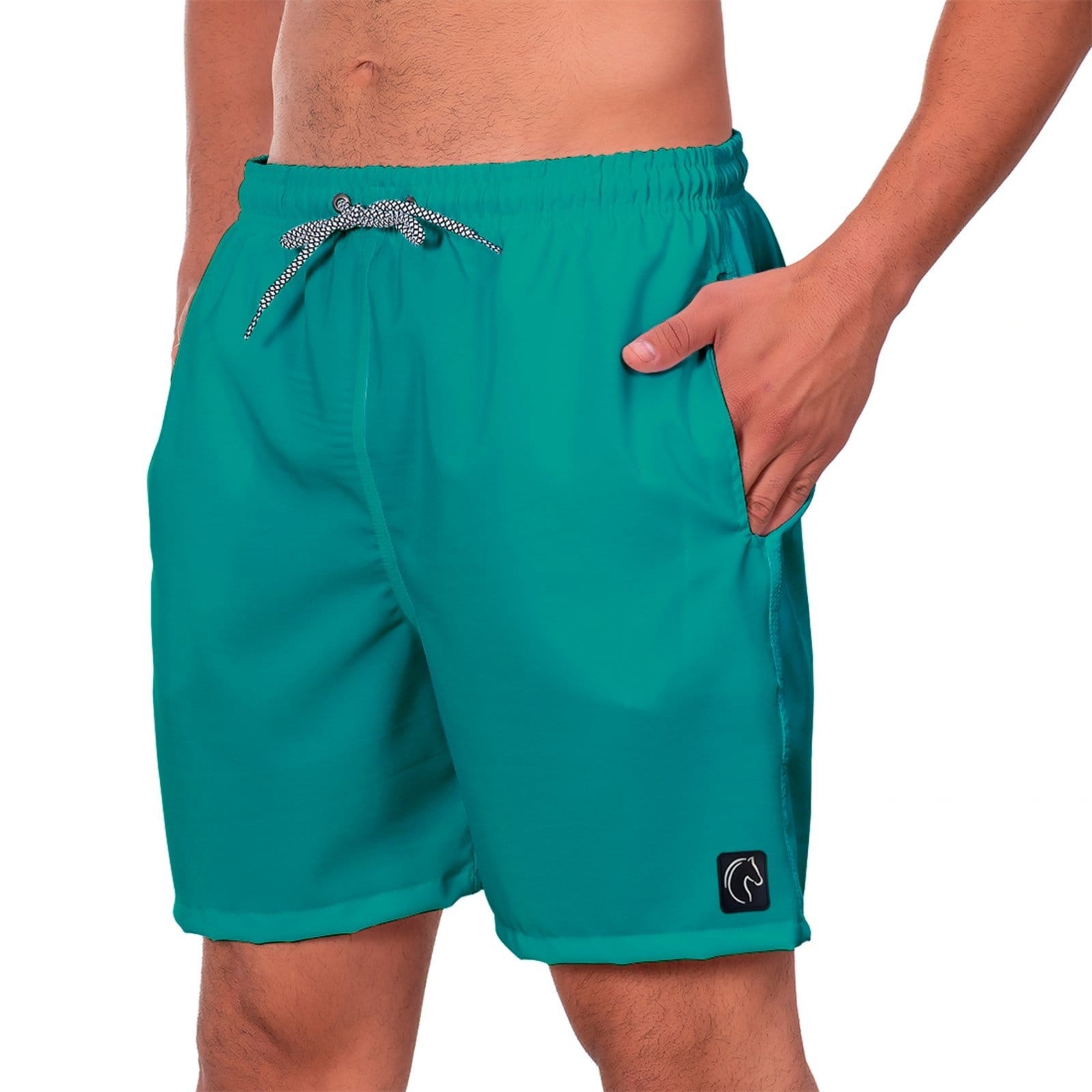 Short Masculino Tactel Secagem Rápida Com Bolsos Laterais Confortável Moda Praia Casual Treino Academia W2