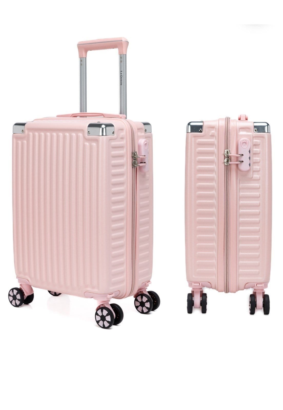 Vista 2 Infantil - Mala Viagem Resistente Pequena Bordo Rodinhas 360 Lequeen cinza