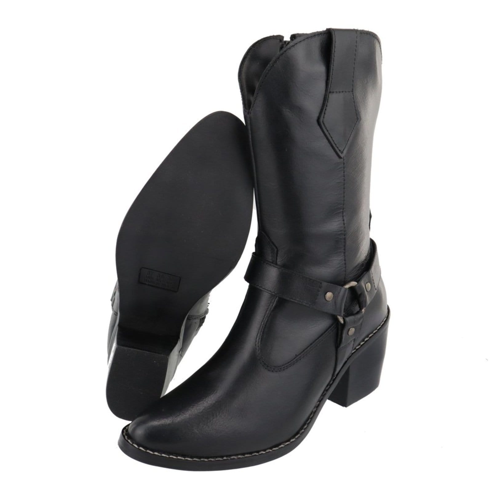 Vista 2 Bota em Couro Western Texana Bico Fino Country TELLINI STORE preto