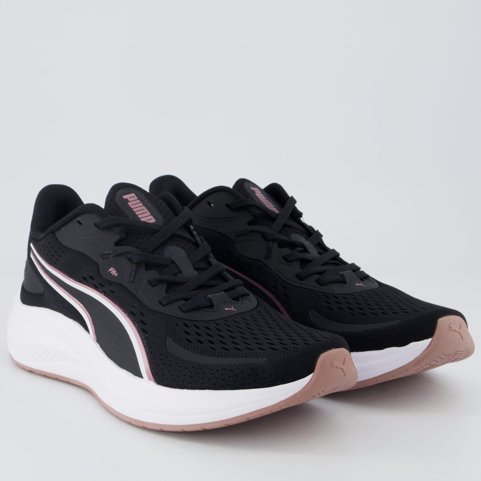 Vista 2 Tenis Puma Skyrocket Lite 2 Wns Bdp Feminino Preto e Rose Puma preto rose