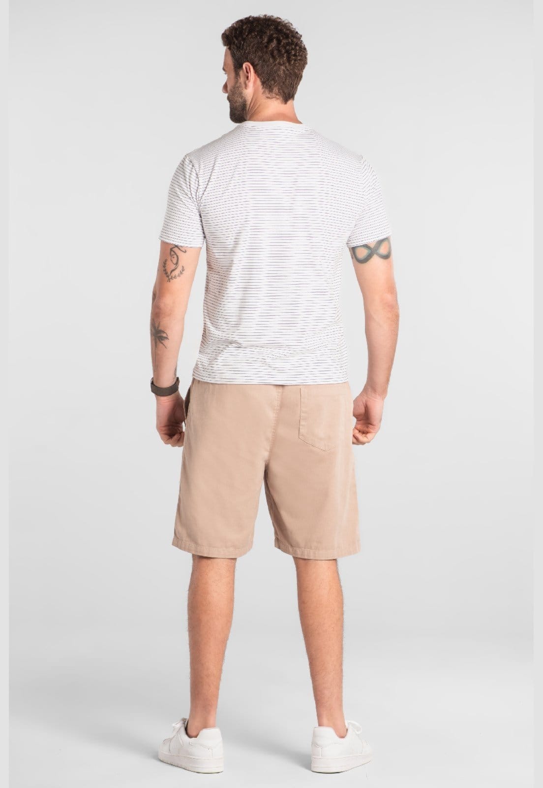 Vista 2 Bermuda Masculina em Sarja The Philippines The Philippines marrom