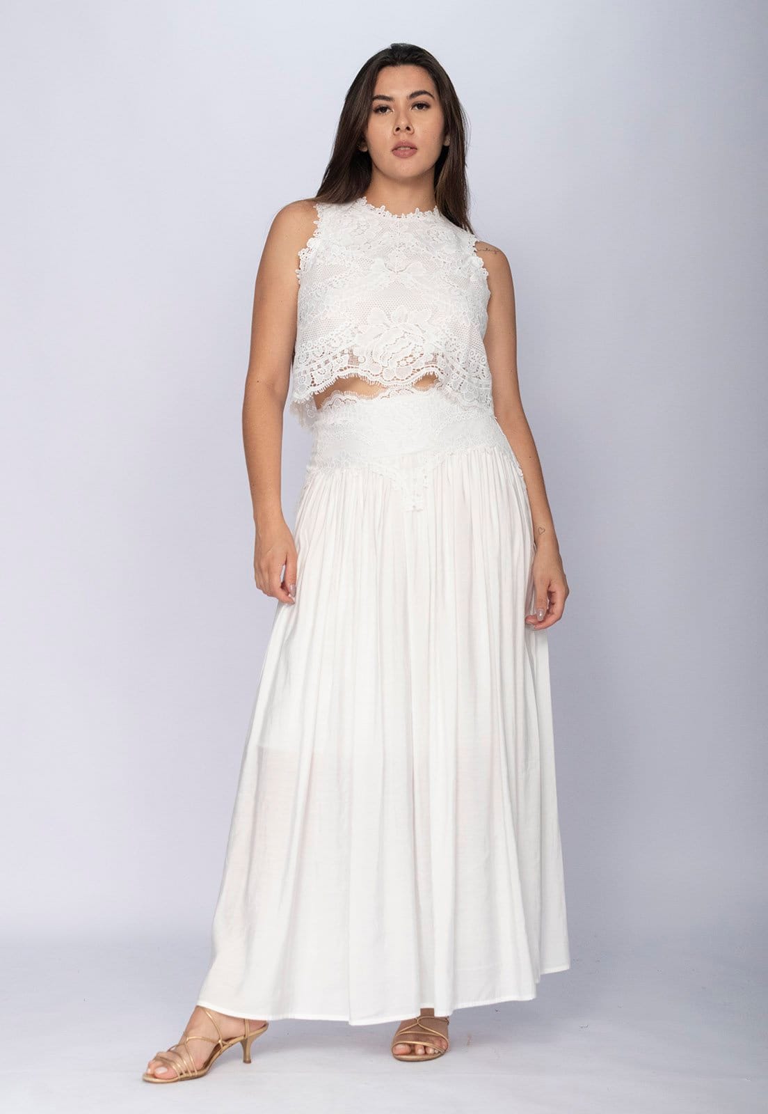 Conjunto Amazonia Vital de Saia e Croped Essência da Mata Renda - 2