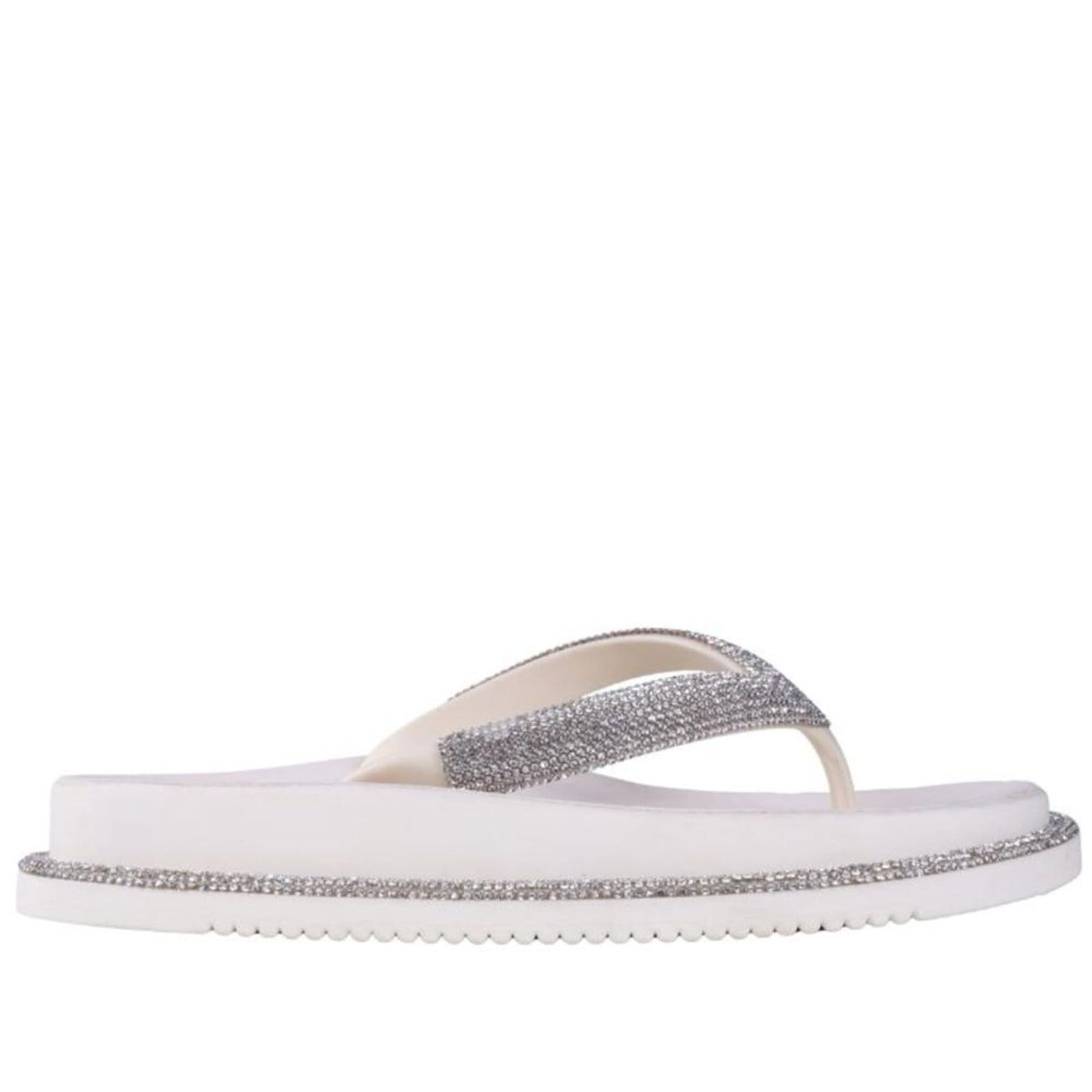 Chinelo Zariff Feminino Strass Amm02 Off White Off-white