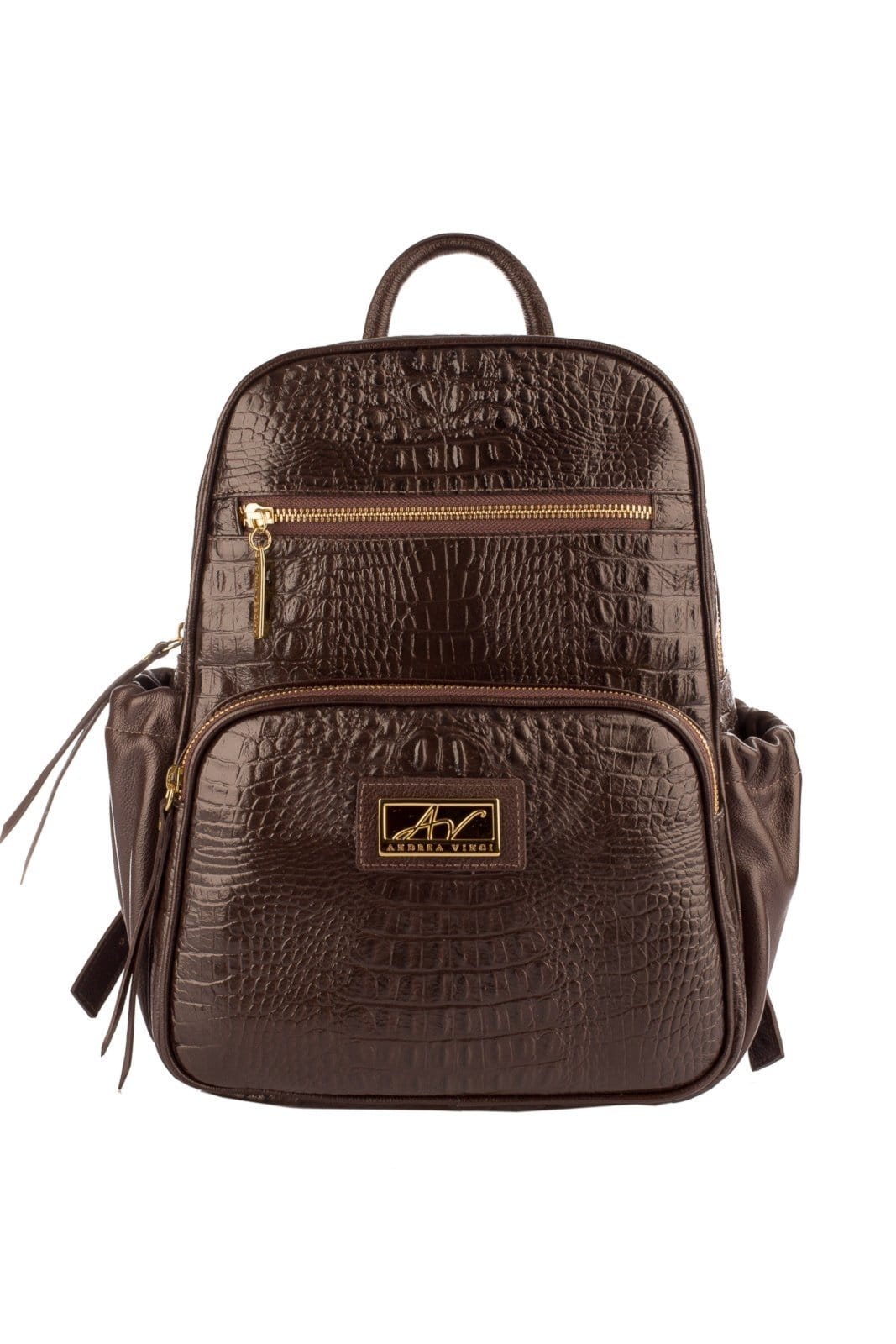 Mochila pequena de couro croco Zoey