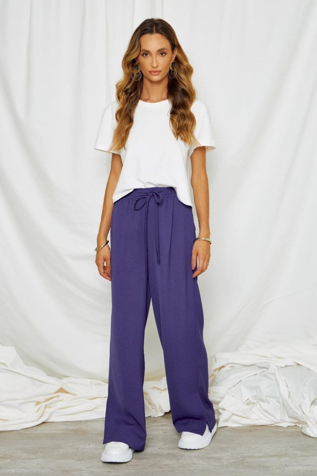 Vista principal Calça Vanibele Wide Púrpura Vanibele roxo púrpura
