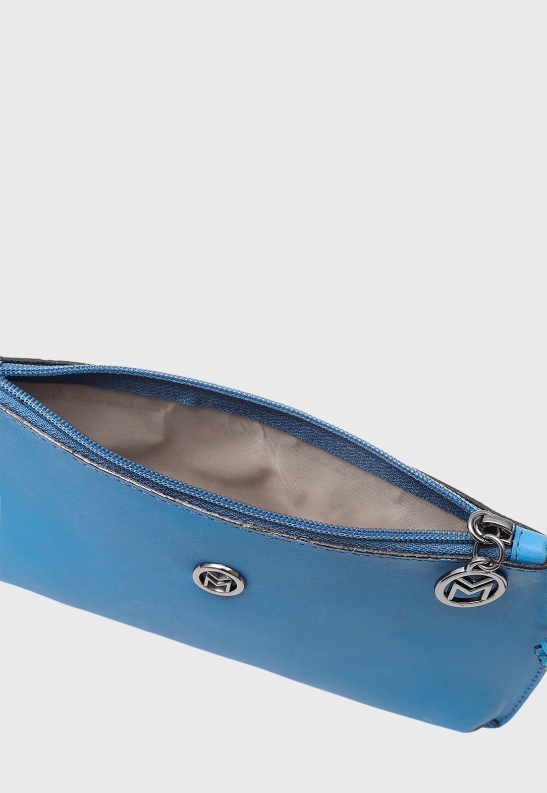 Vista 2 Bolsa Transversal Couro Mariart 200 Indigo Mariart azul indigo