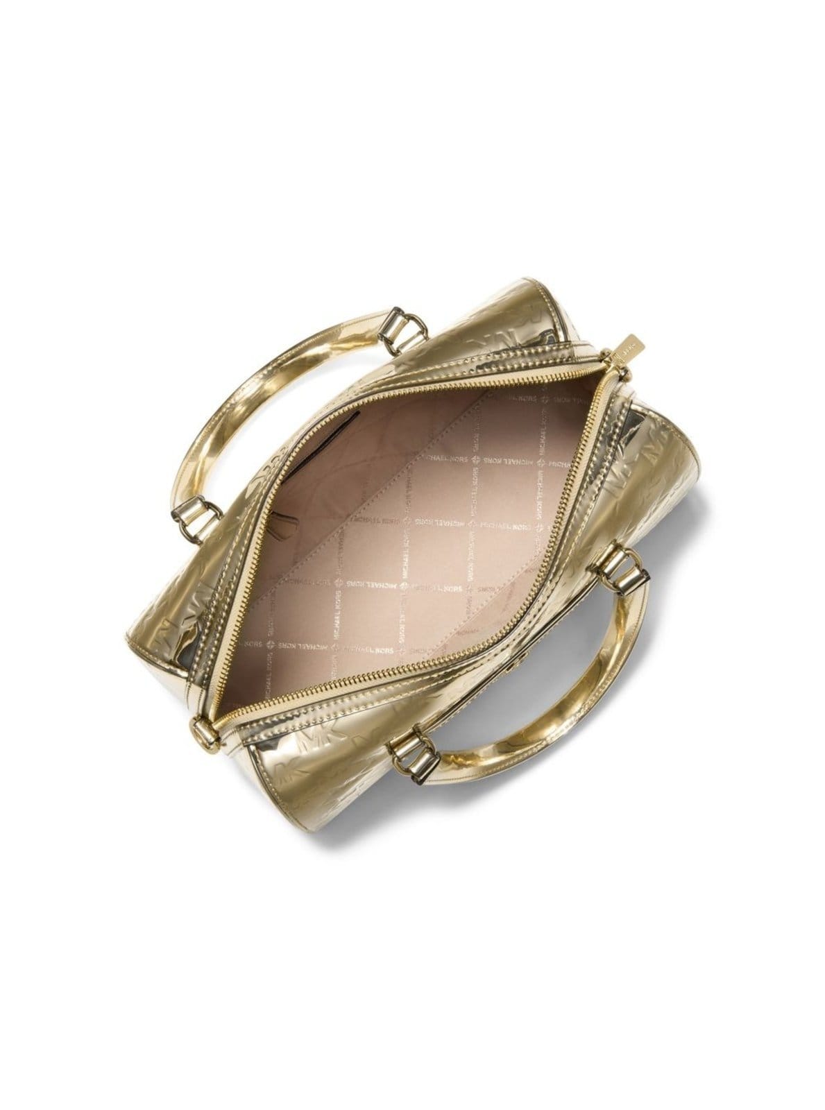 Vista 2 Bolsa Tiracolo Jet Set Metalizada 35F5GTFS6O740 Michael Kors dourado