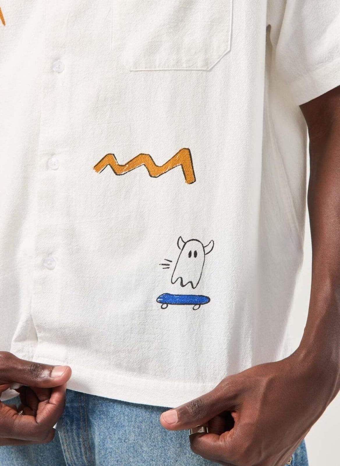 Vista 2 Camiseta Box Branca Desenhos Youcom branco