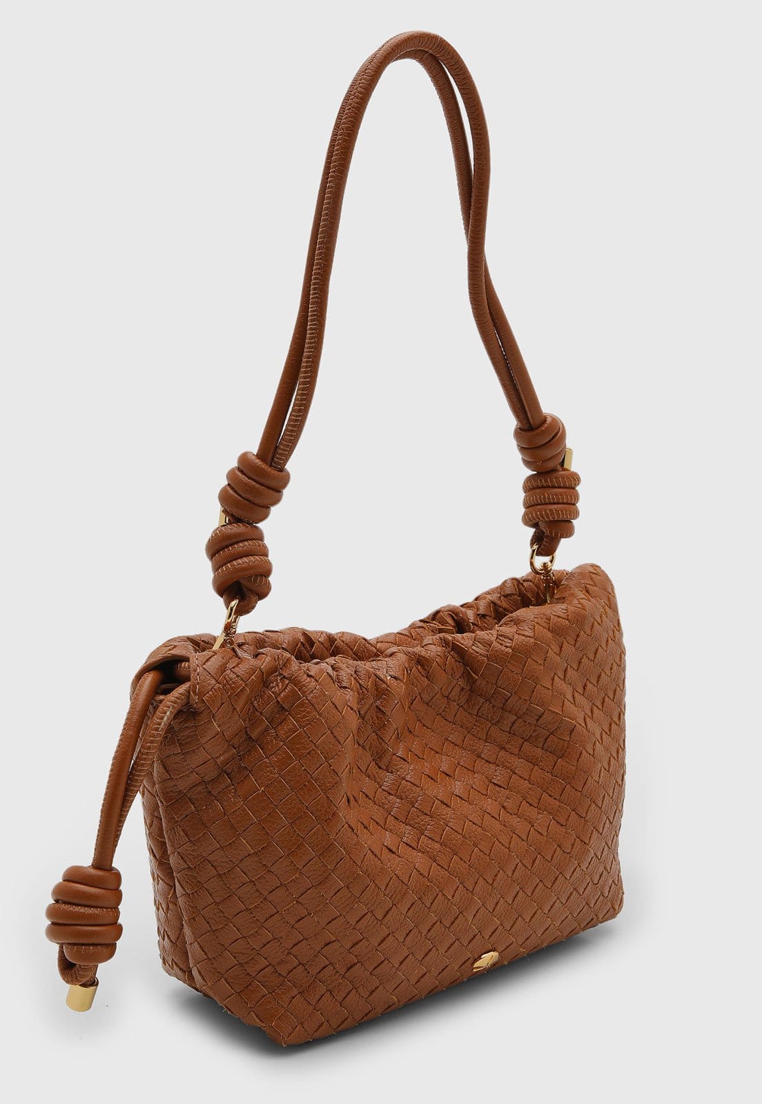 Vista 2 Bolsa Feminina Luiza Barcelos Trançada Luiza Barcelos caramelo