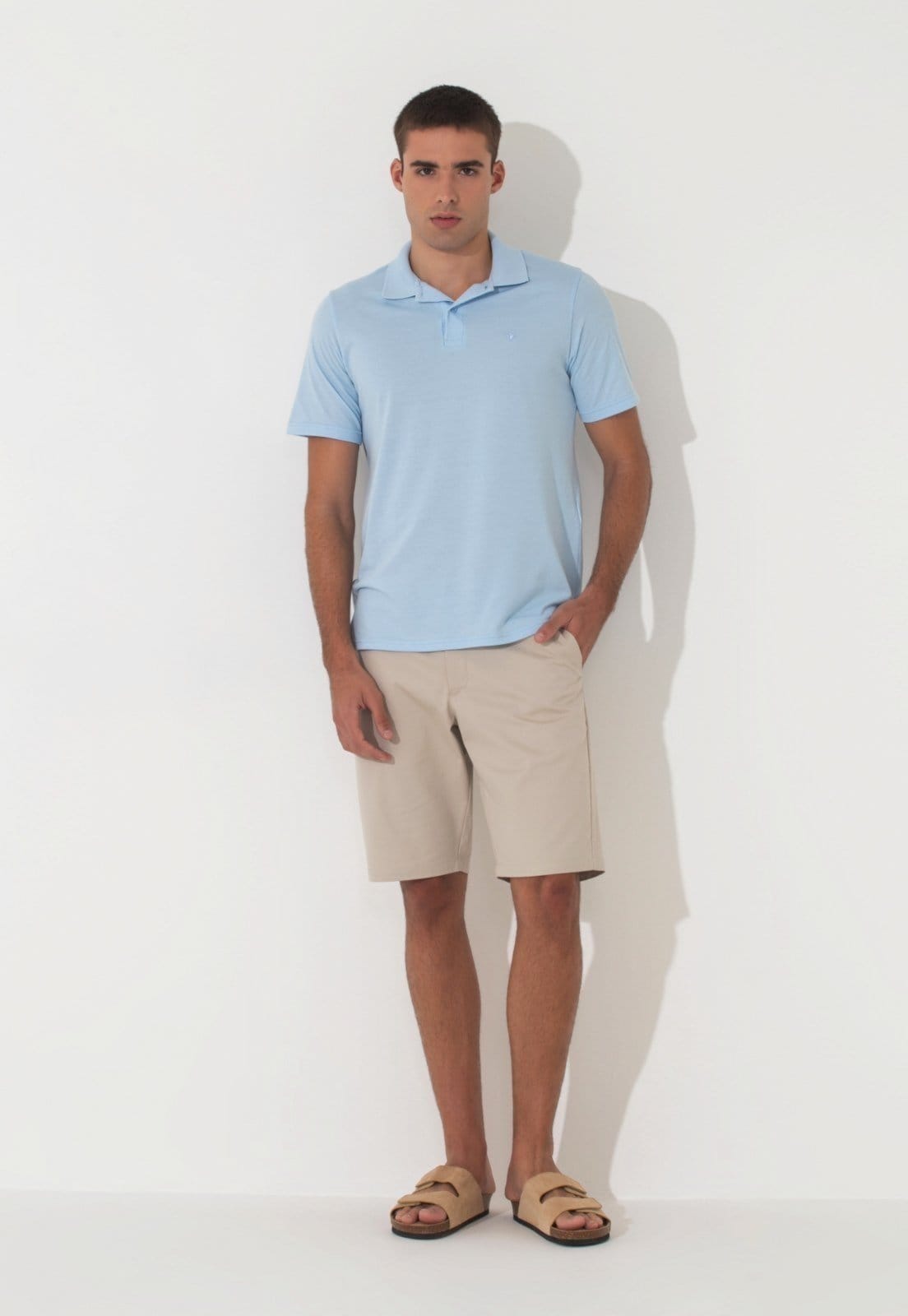 Polo Traymon Piquet Slim Claro