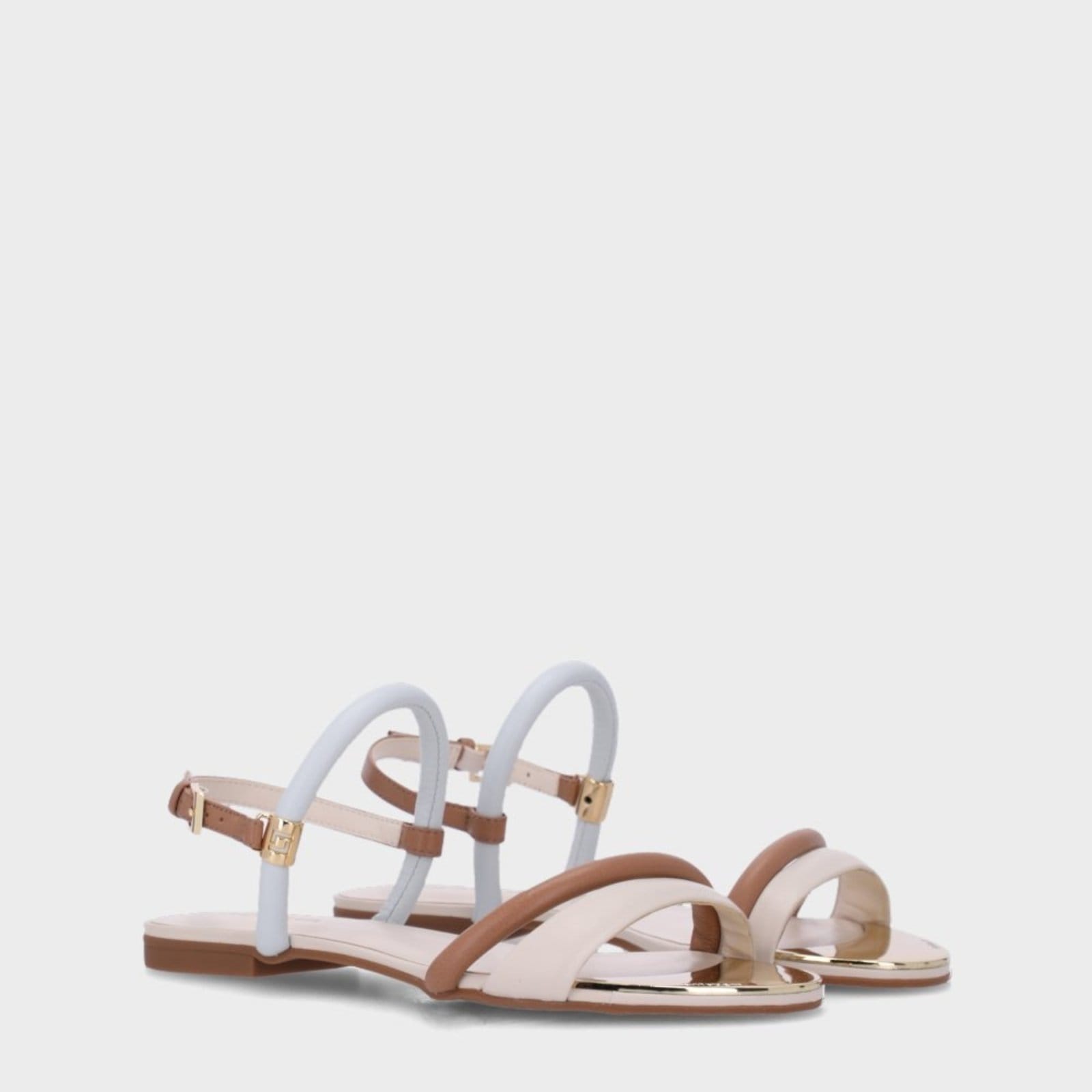 Vista 2 Sandália Rasteira Luz da Lua - 53120035 Luz Da Lua Off-white Luz Da Lua off-white white