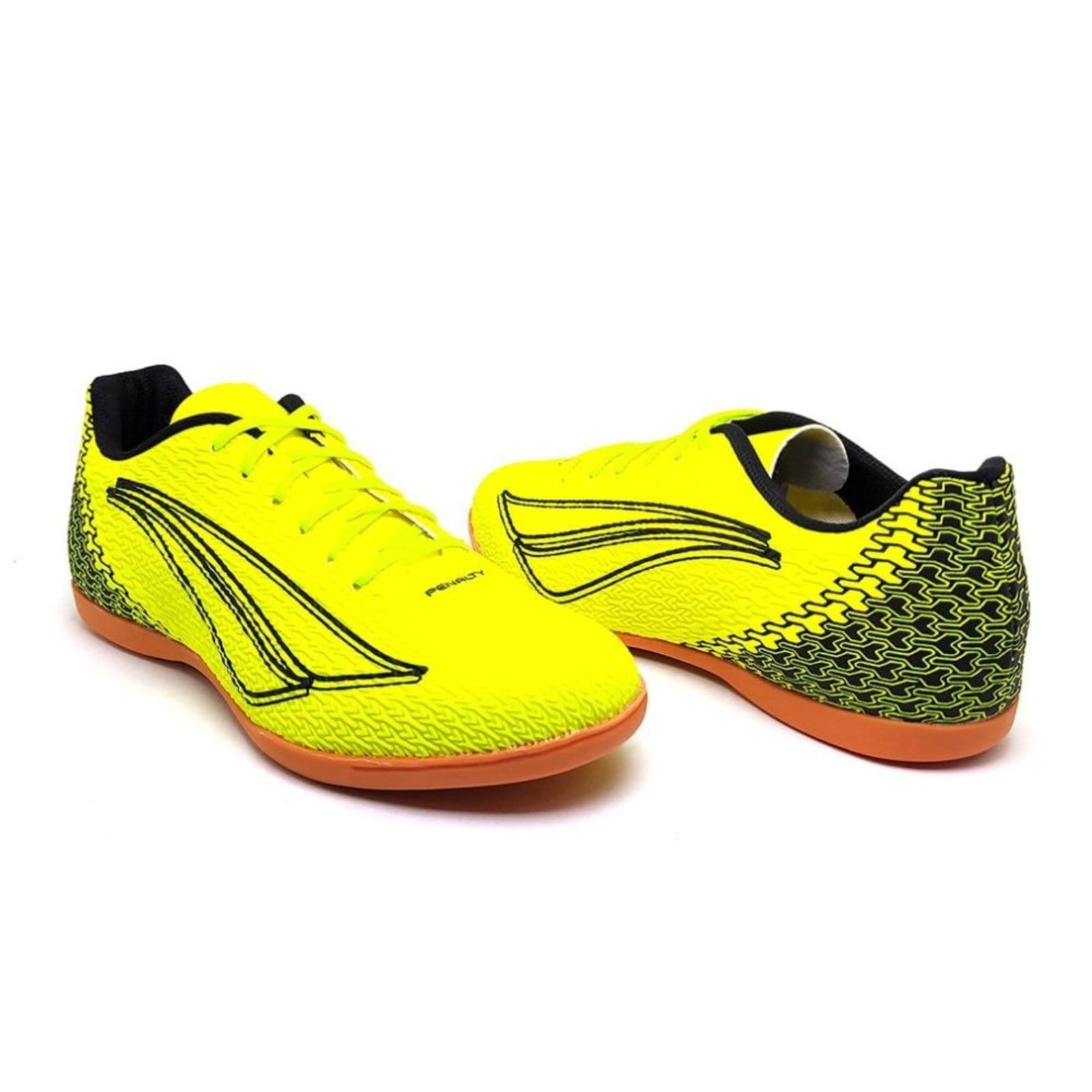 Vista 2 Chuteira Masculina Indoor Penalty Amarela Penalty amarelo