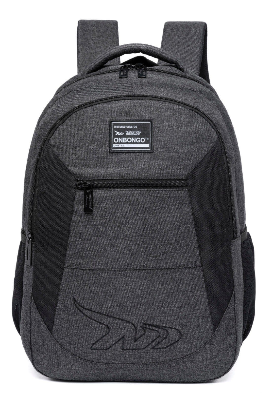 Vista principal Mochila Onbongo Original Bolsa Resistente Onbongo cinza