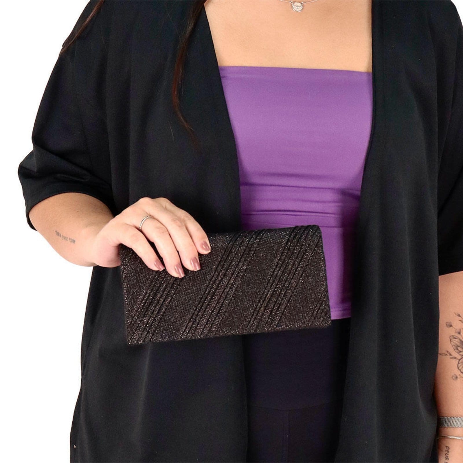 Vista 2 Bolsa Feminina Festa Melamel Fs62 5010062 MELAMEL preto