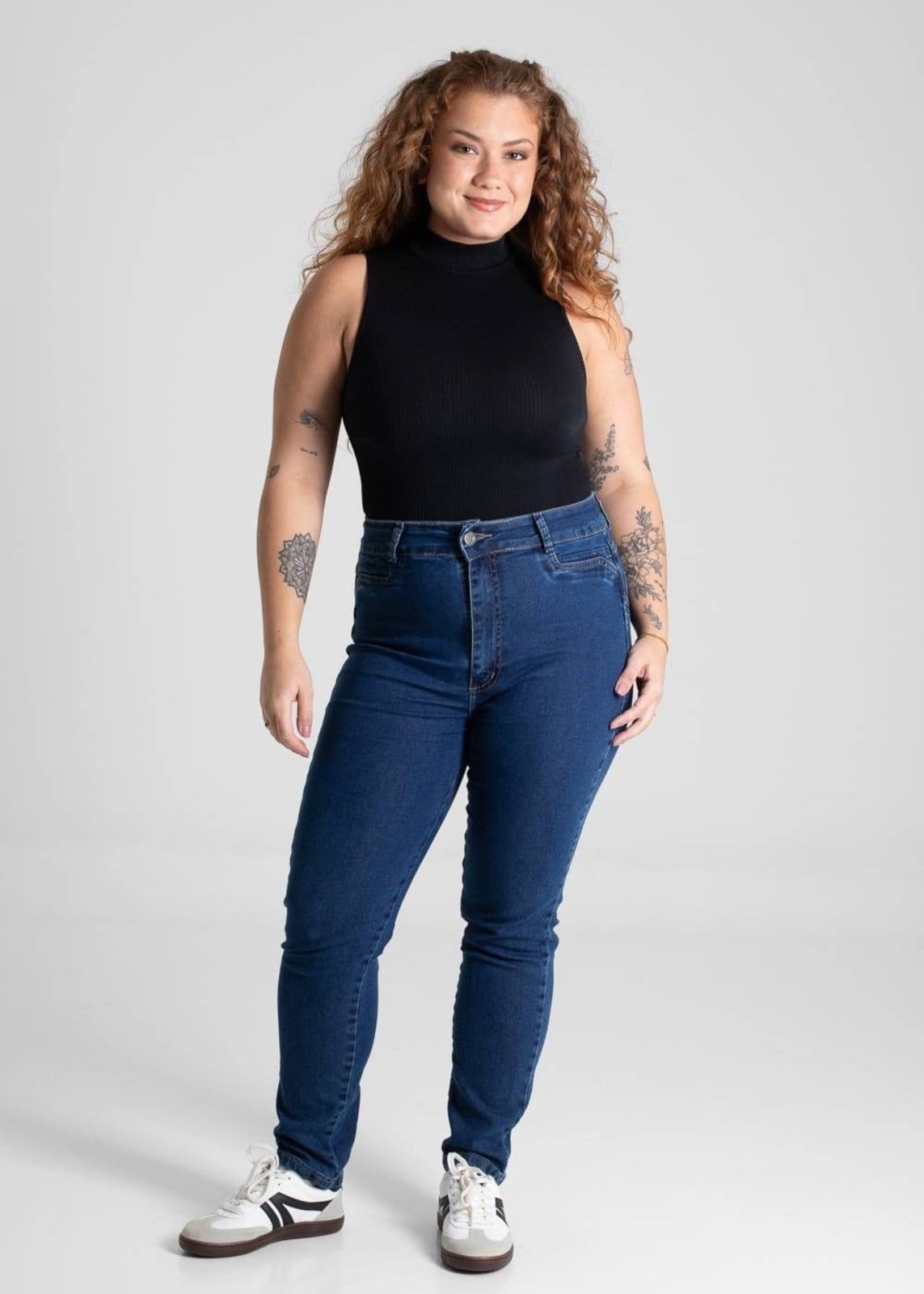Vista 2 Calça Jeans Sawary Plus Size Levanta Bumbum - 280605 Sawary azul