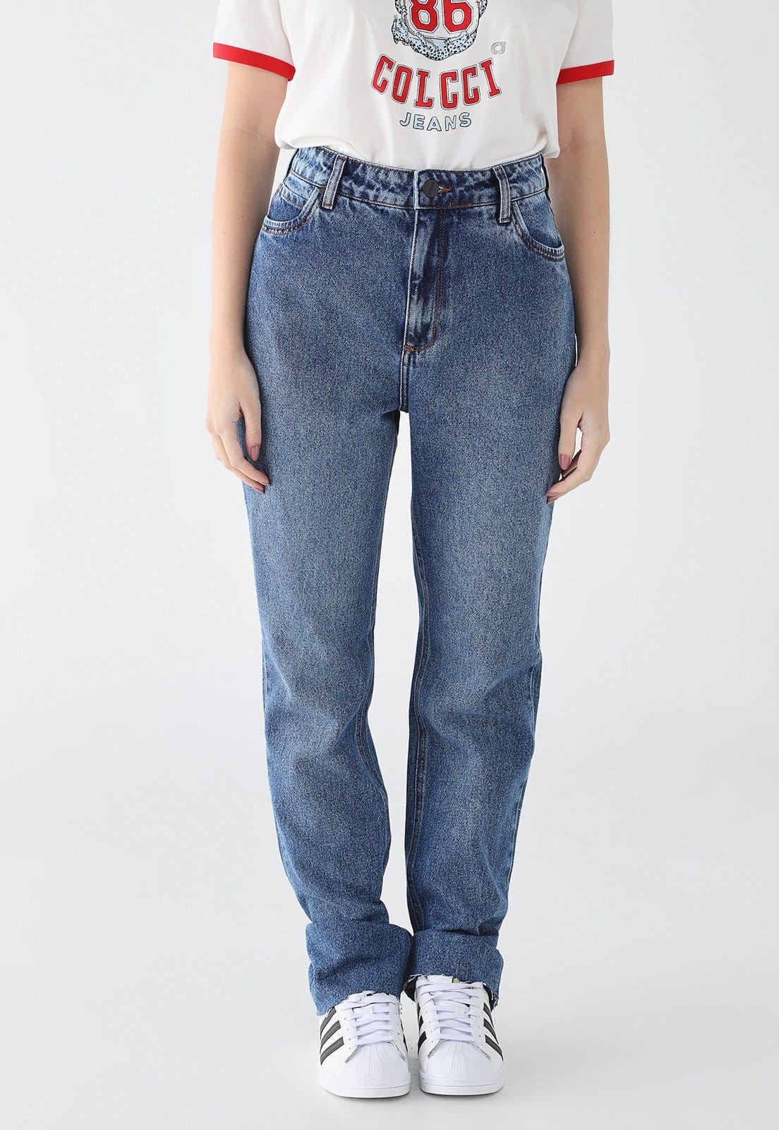 Calça Jeans Feminina Colcci Mom Cintura Alta Médio