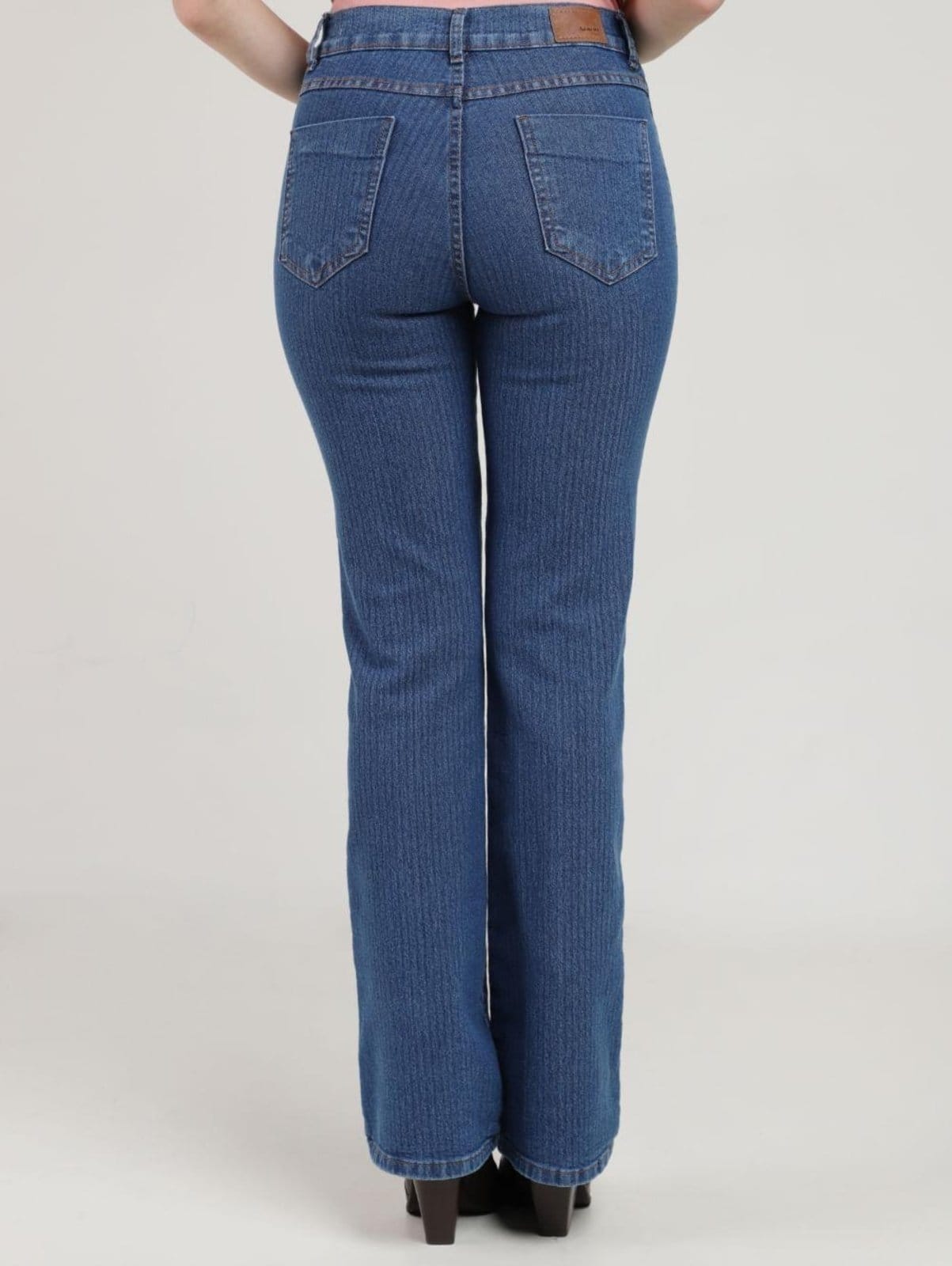 Vista 2 Calça Jeans Boot Cut Sawary Feminina Sawary azul
