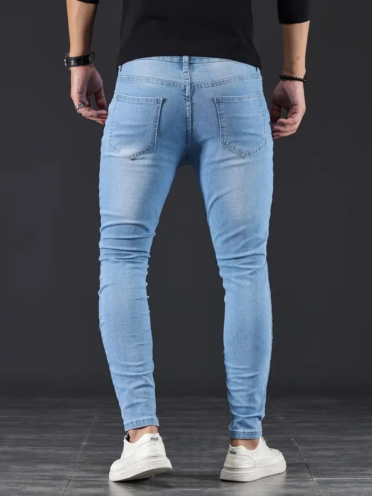 Vista 2 Calça Jeans Masculina Alpha Street Wear Basica e Confortavel Ideal Dia a Dia Alpha Street Wear azul/jeans azul
