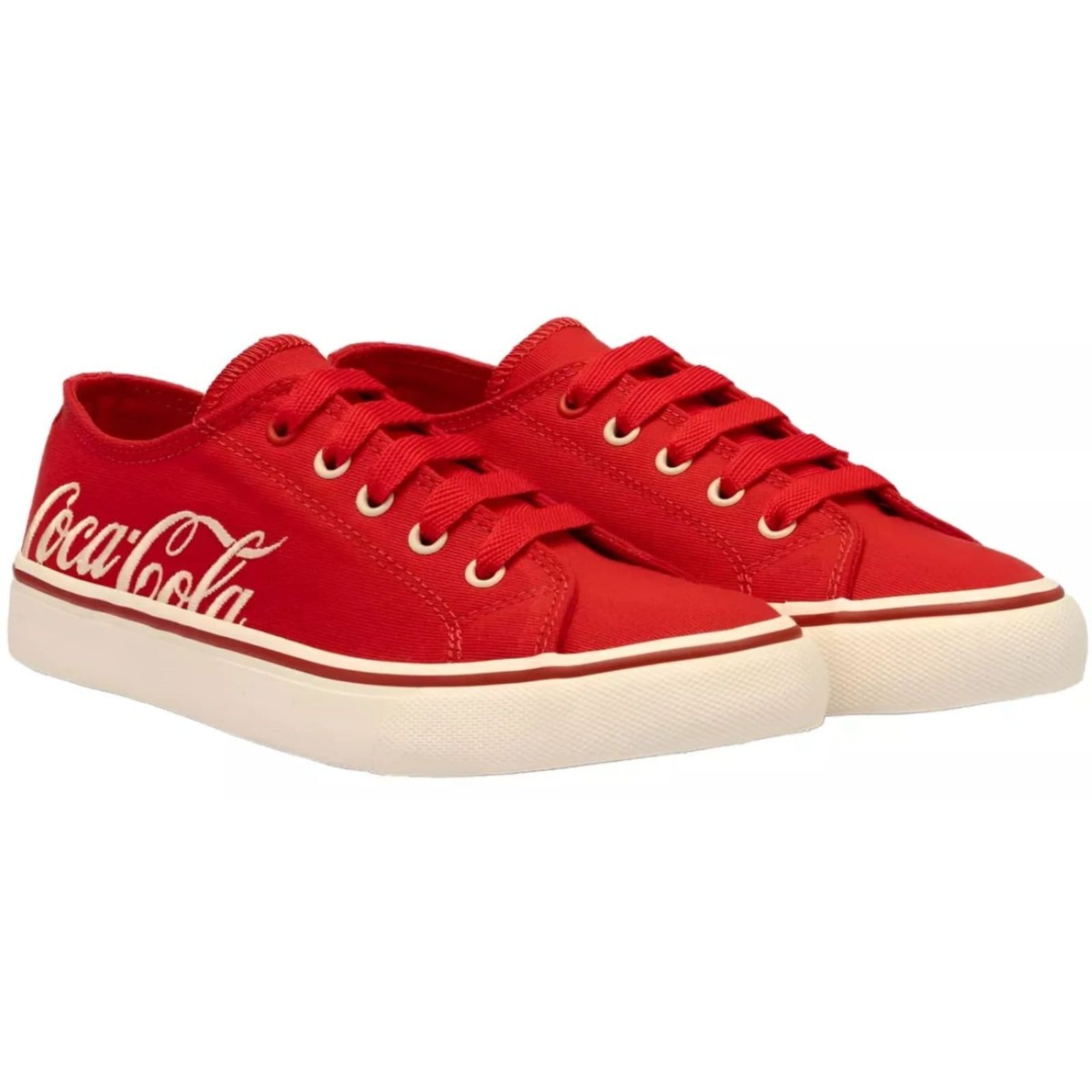 Vista 2 Tênis Coca Cola Wooster Canvas Feminino Coca-Cola vermelho