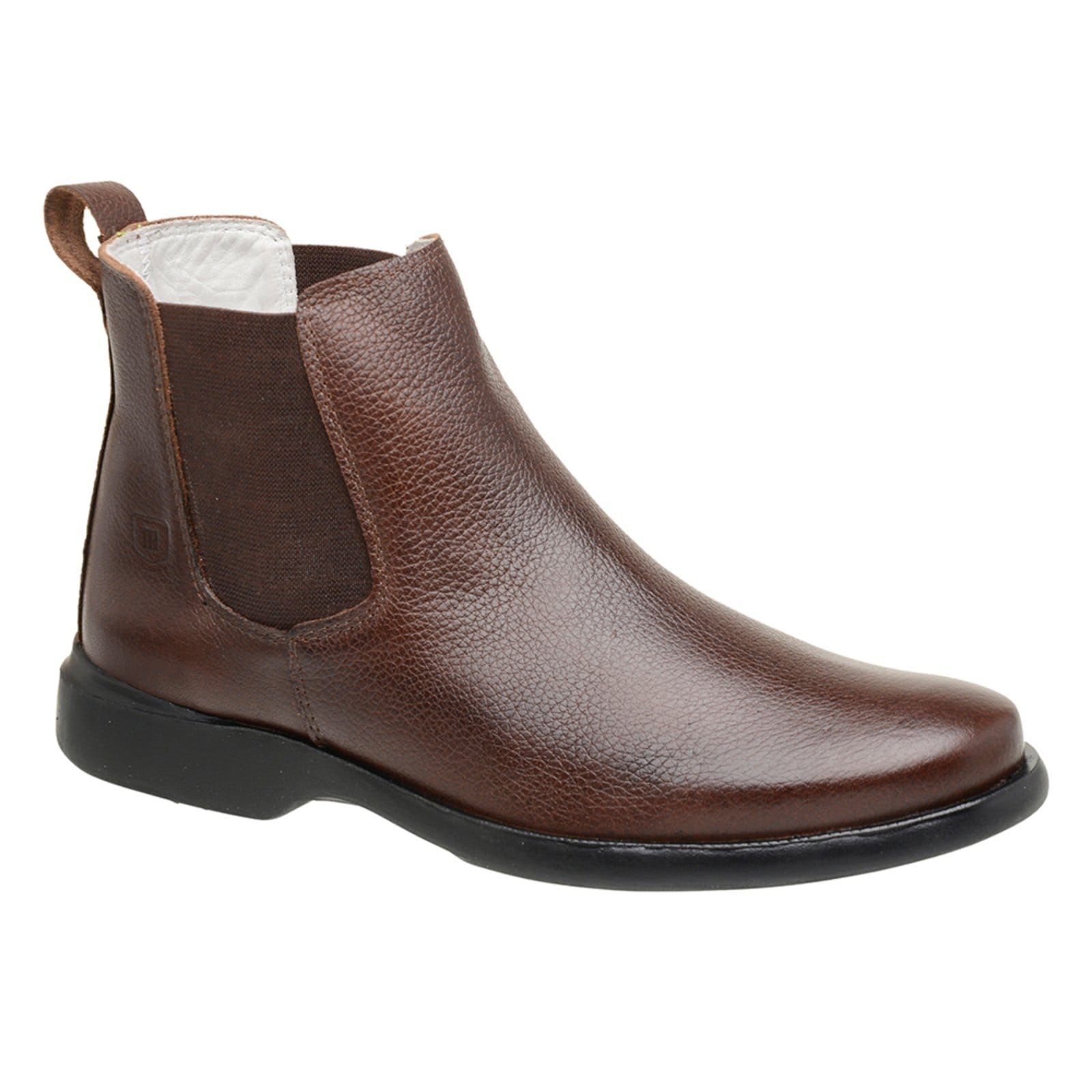 Vista principal Botina Masculina Malbork Em Couro Café Solado Amazonas 23776M Malbork marrom