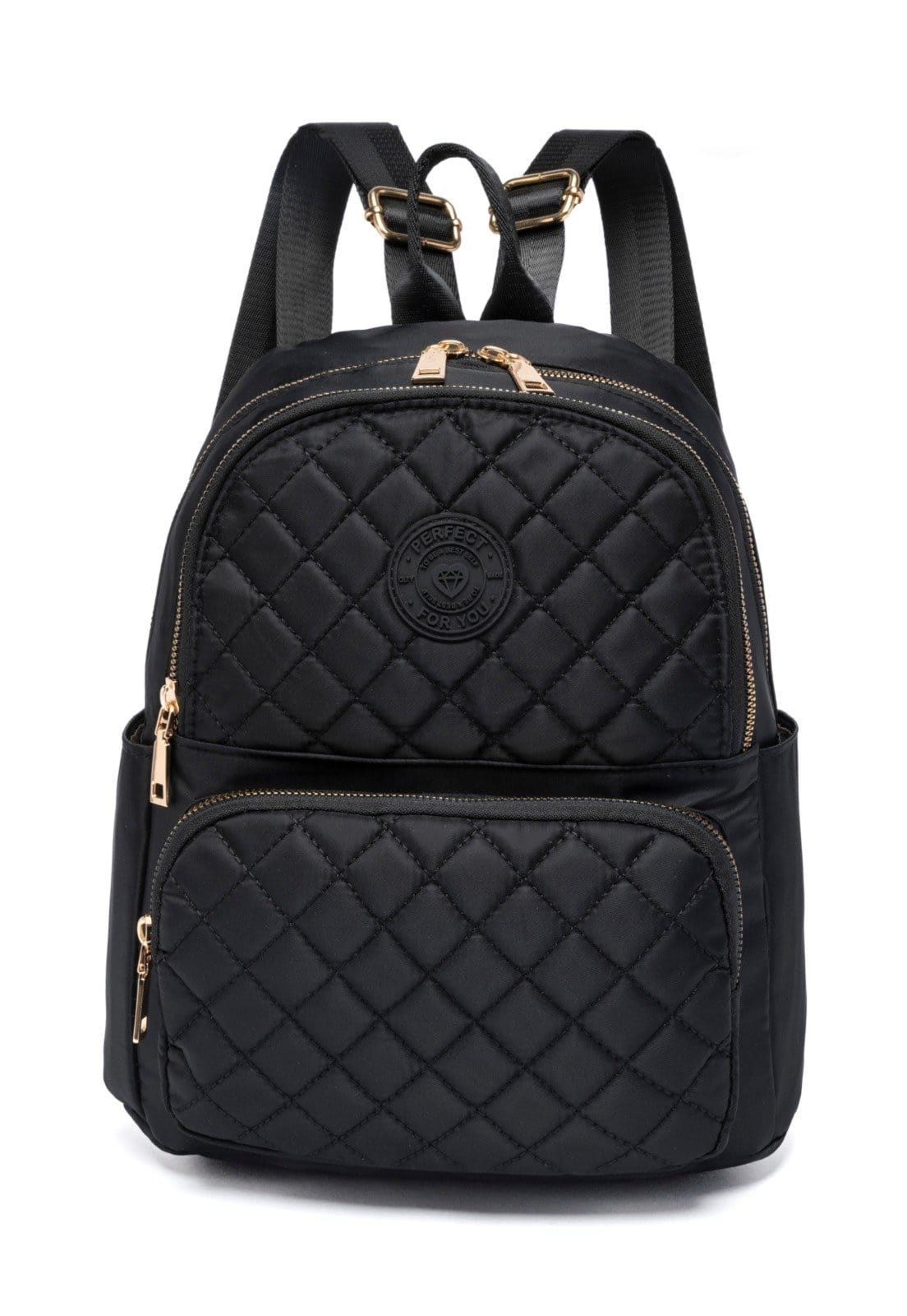 Vista principal Mochila Reforçada Preta Faculdade Trabalho Passeio Perfect For You preto