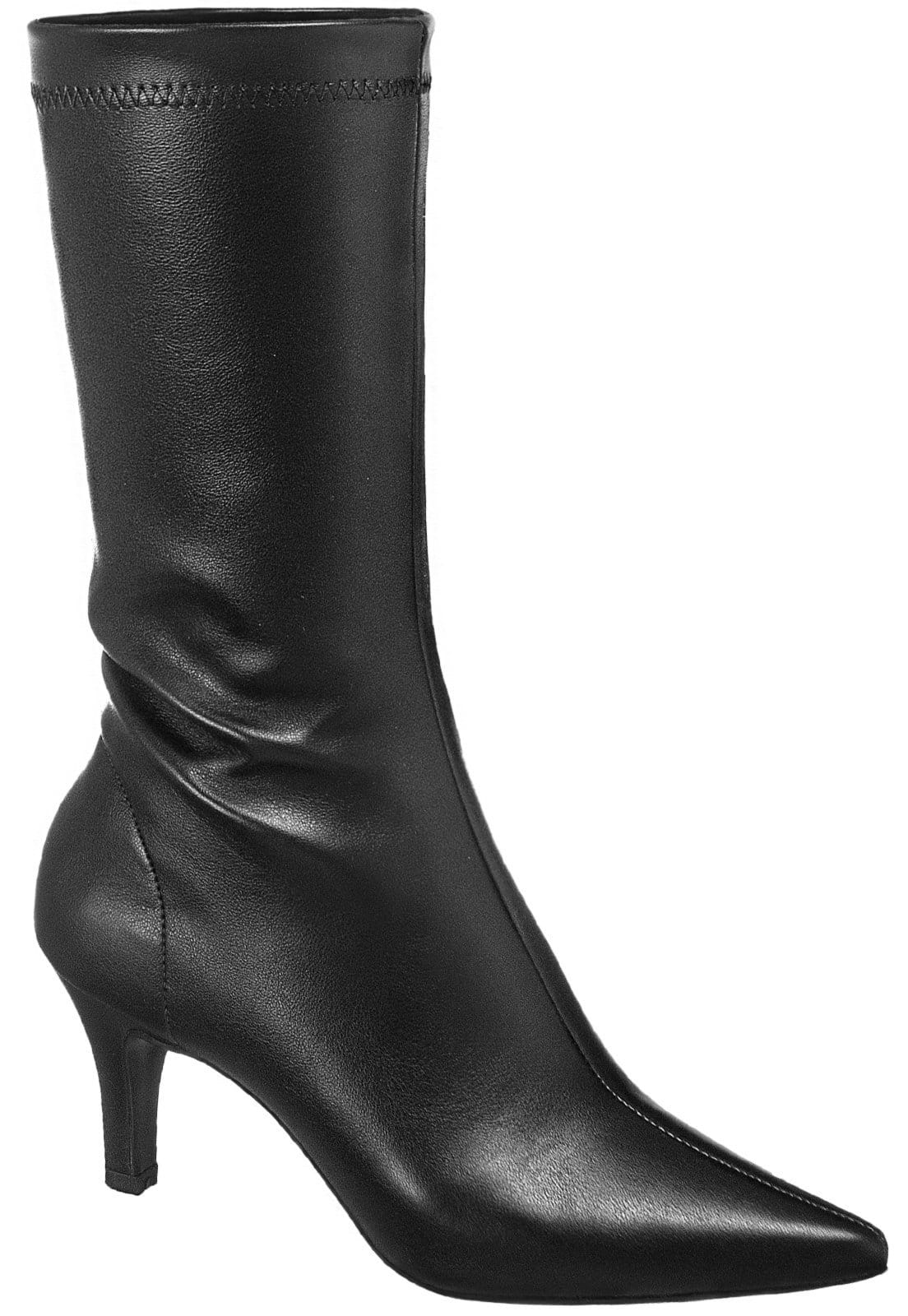 Vista principal Bota Feminina Stretch GigiL Bico Fino Salto Fino Calce Fácil Gigil preto