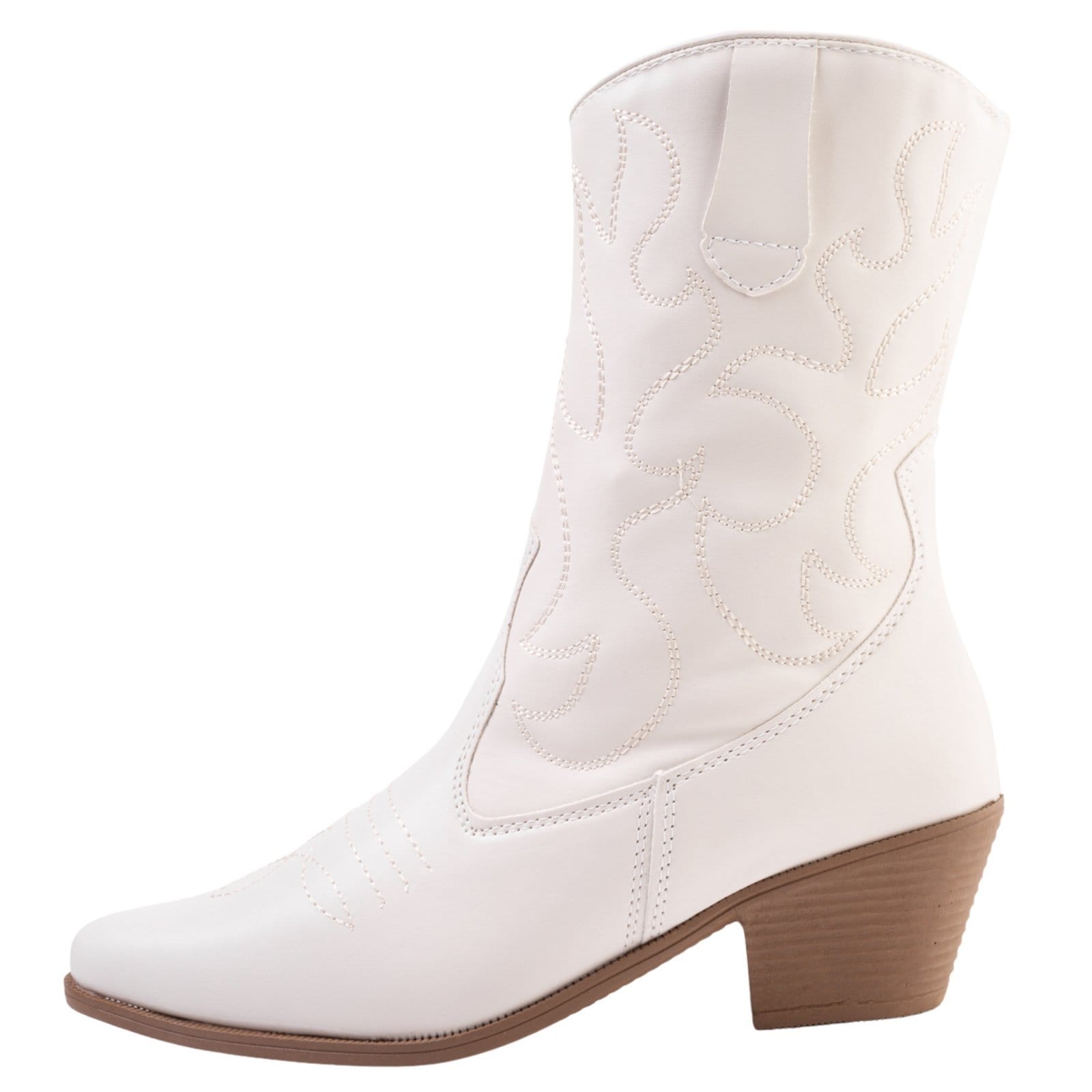 Vista principal Bota Country Western Zature Texana Bordada Off White ZATURE STORES off-white white