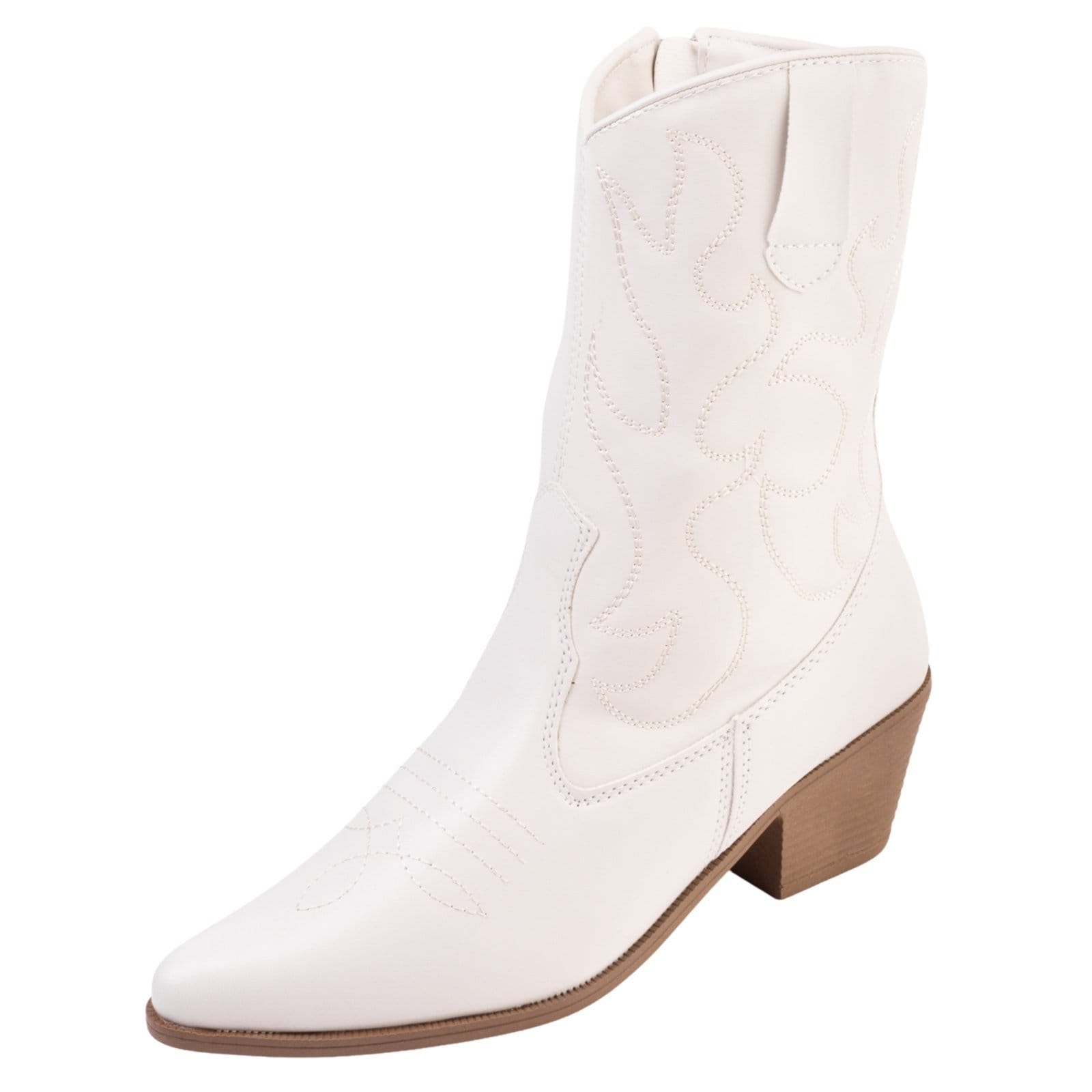 Vista 2 Bota Country Western Zature Texana Bordada Off White ZATURE STORES off-white white